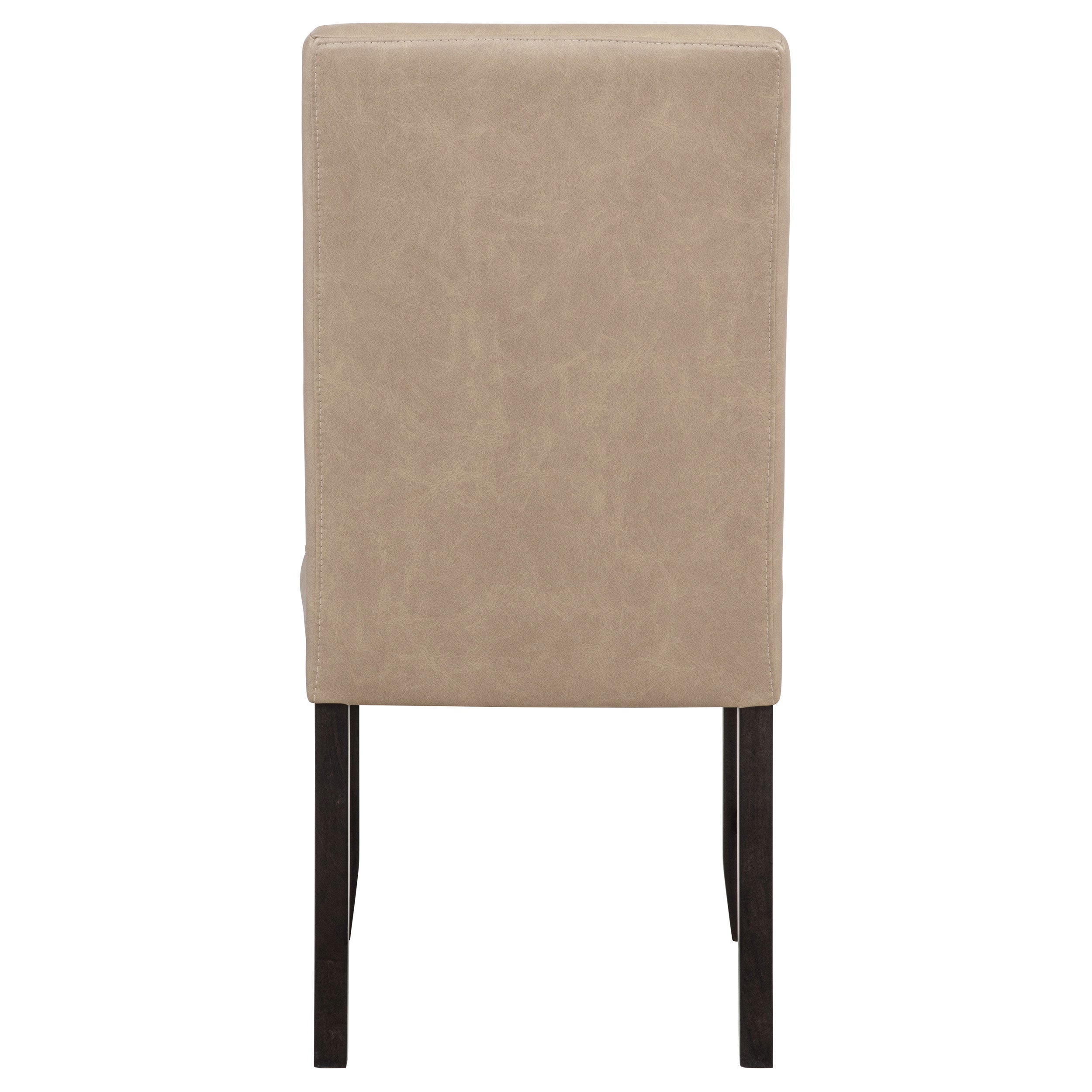 Averill Faux Leatherette Upholstered Dining Side Chair Tan (Set of 2)