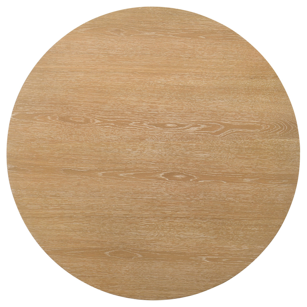 Ottowa 2-piece Round Wood Coffee Table Set Light Oak