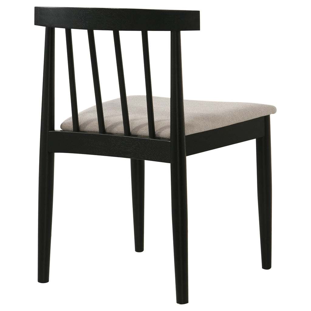 Cullen Dining Side Chair Upholstered Seat Black (Set of 2)