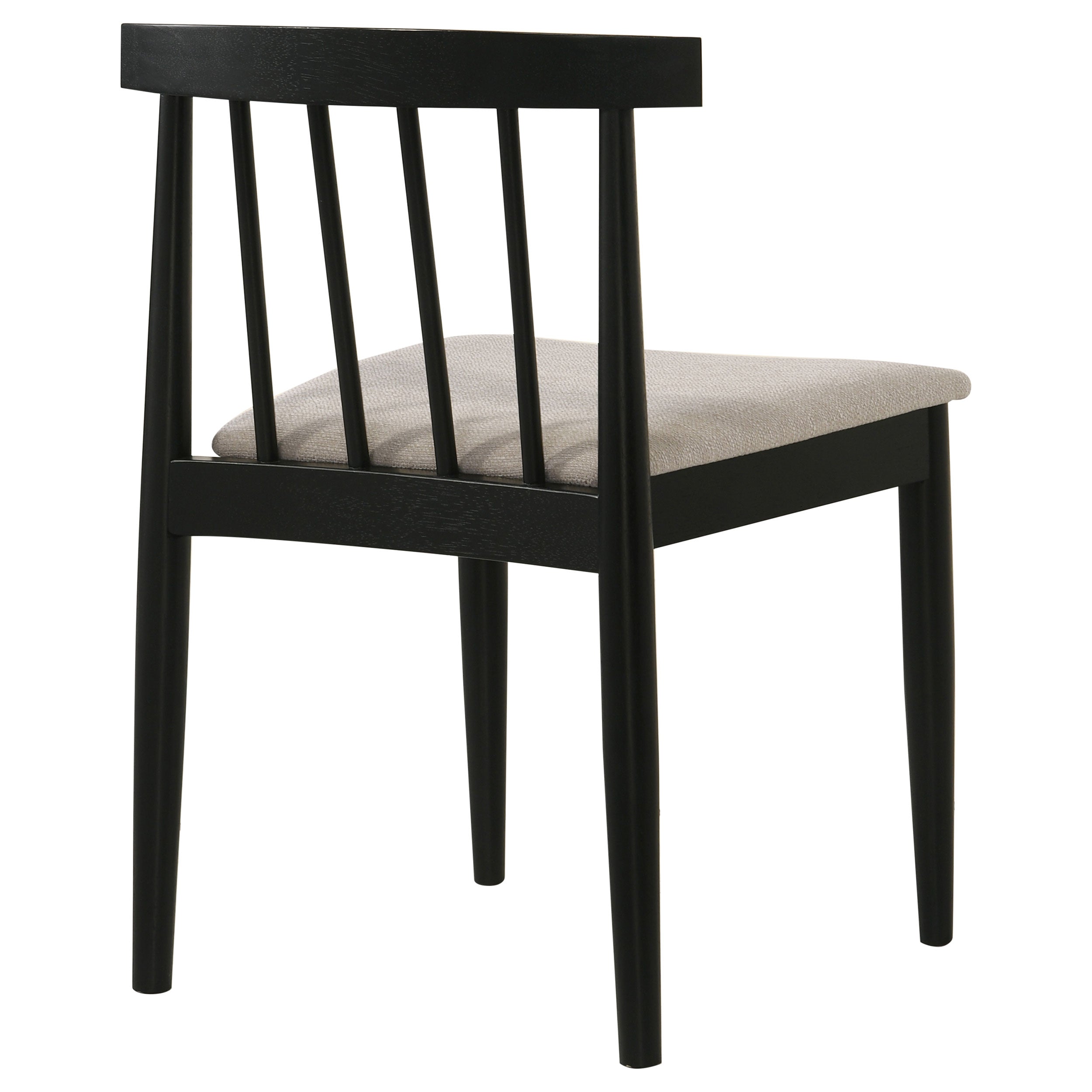 Cullen Dining Side Chair Upholstered Seat Black (Set of 2)