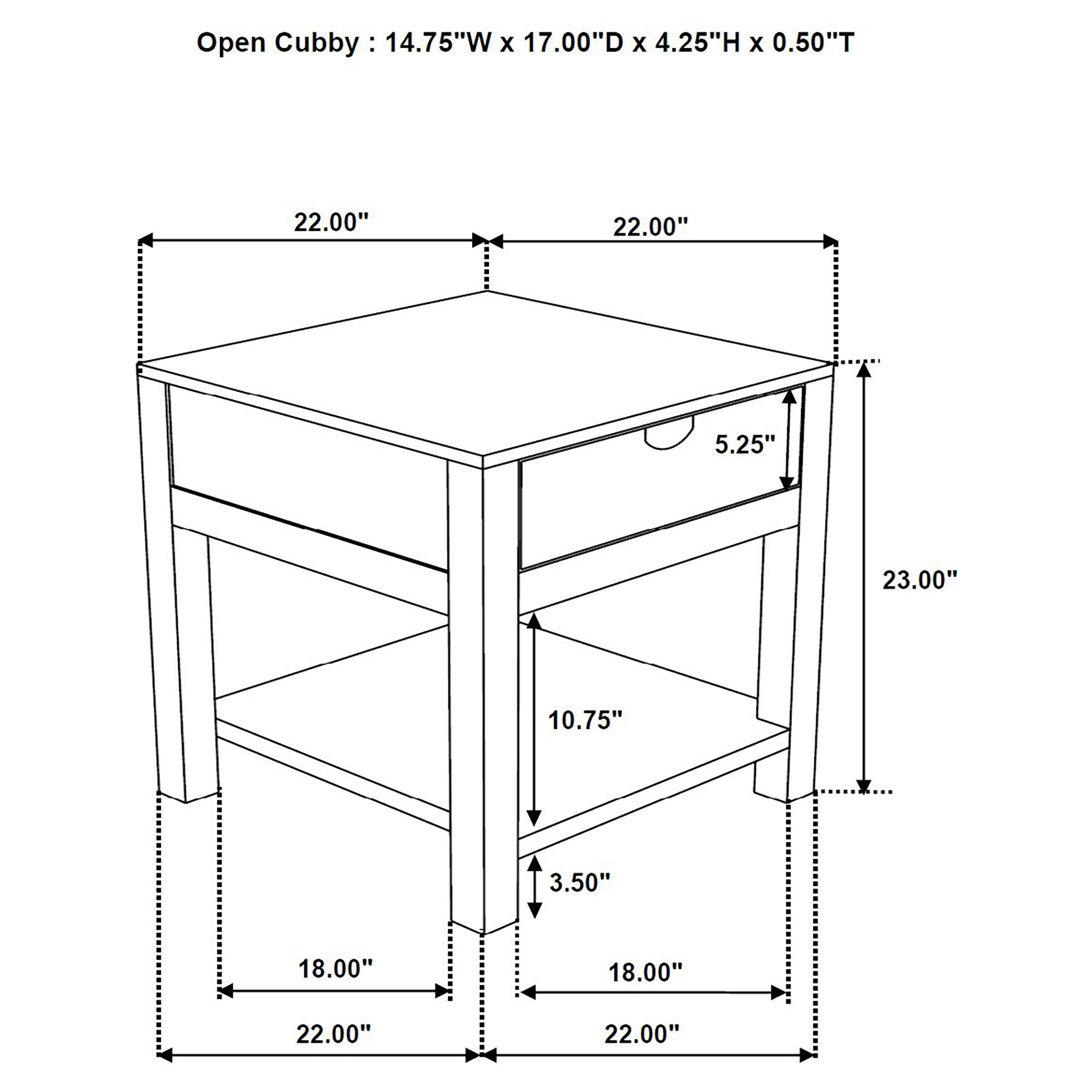 Esther 1-drawer Solid Wood Side End Table Natural Sheesham