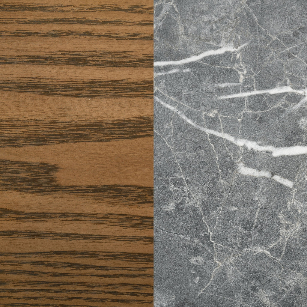 Franklin 50-inch Round Dining Table Grey and Dark Oak