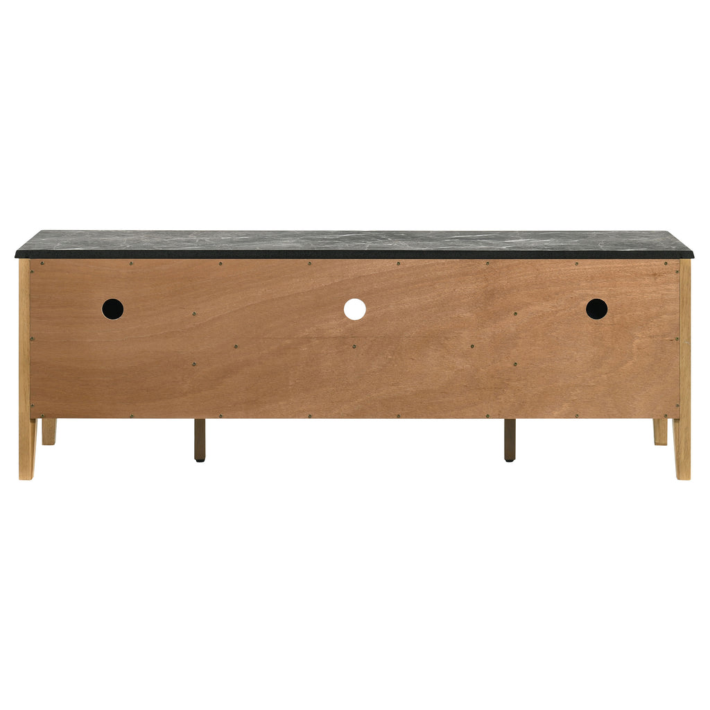 Bradley 63-inch 2-Door SmartTop TV Stand Grey and Natural