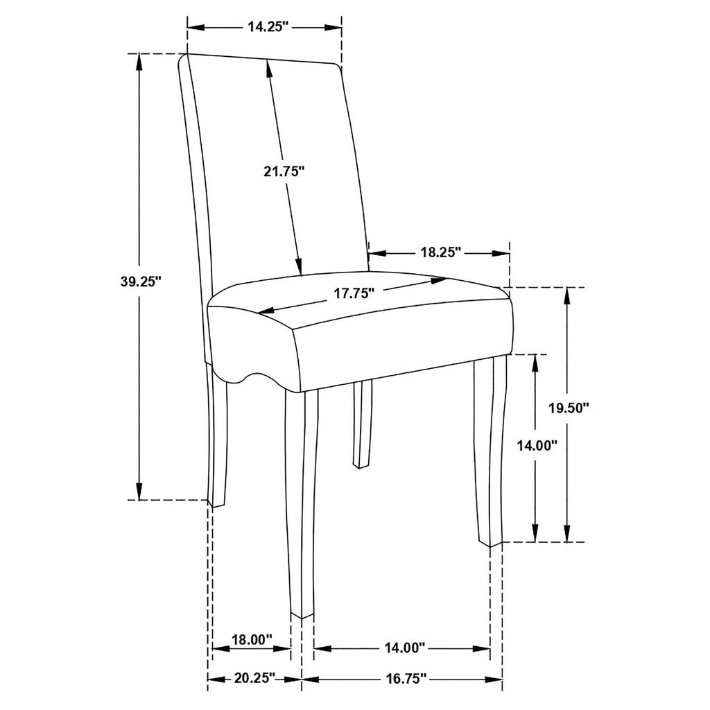 Stanton Velvet Upholstered Dining Side Chair Grey (Set of 2)