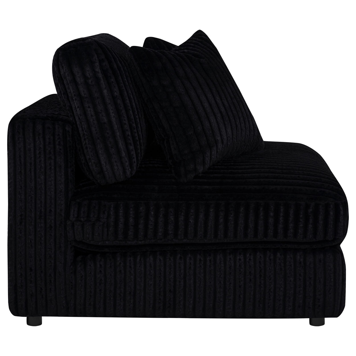 Blaine Upholstered Armless Chair Black