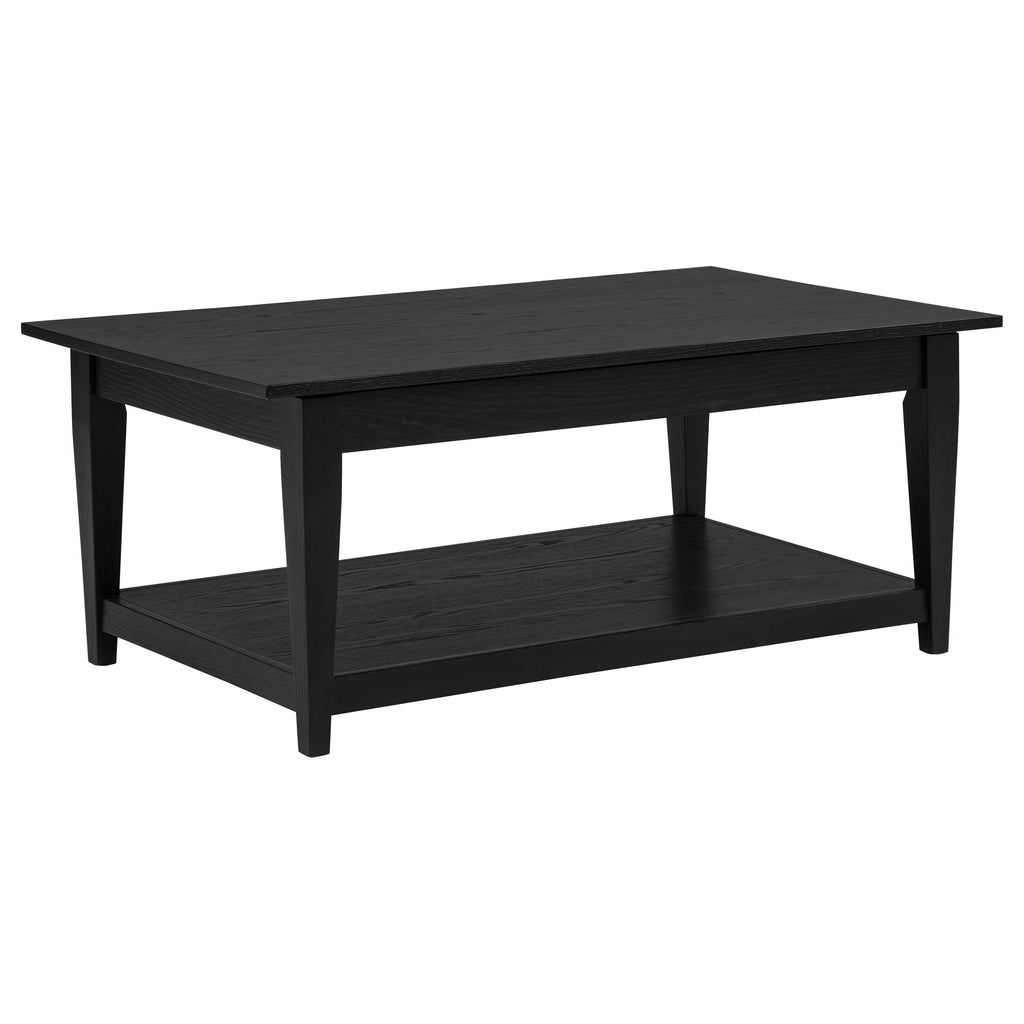 Lindenton 2-piece Wood Lift-Top Coffee and End Table Set Black