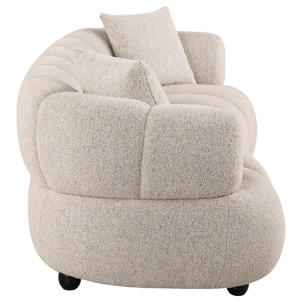 Whitney Contemporary Channel Tufted Woven Fabric Upholstered Sofa