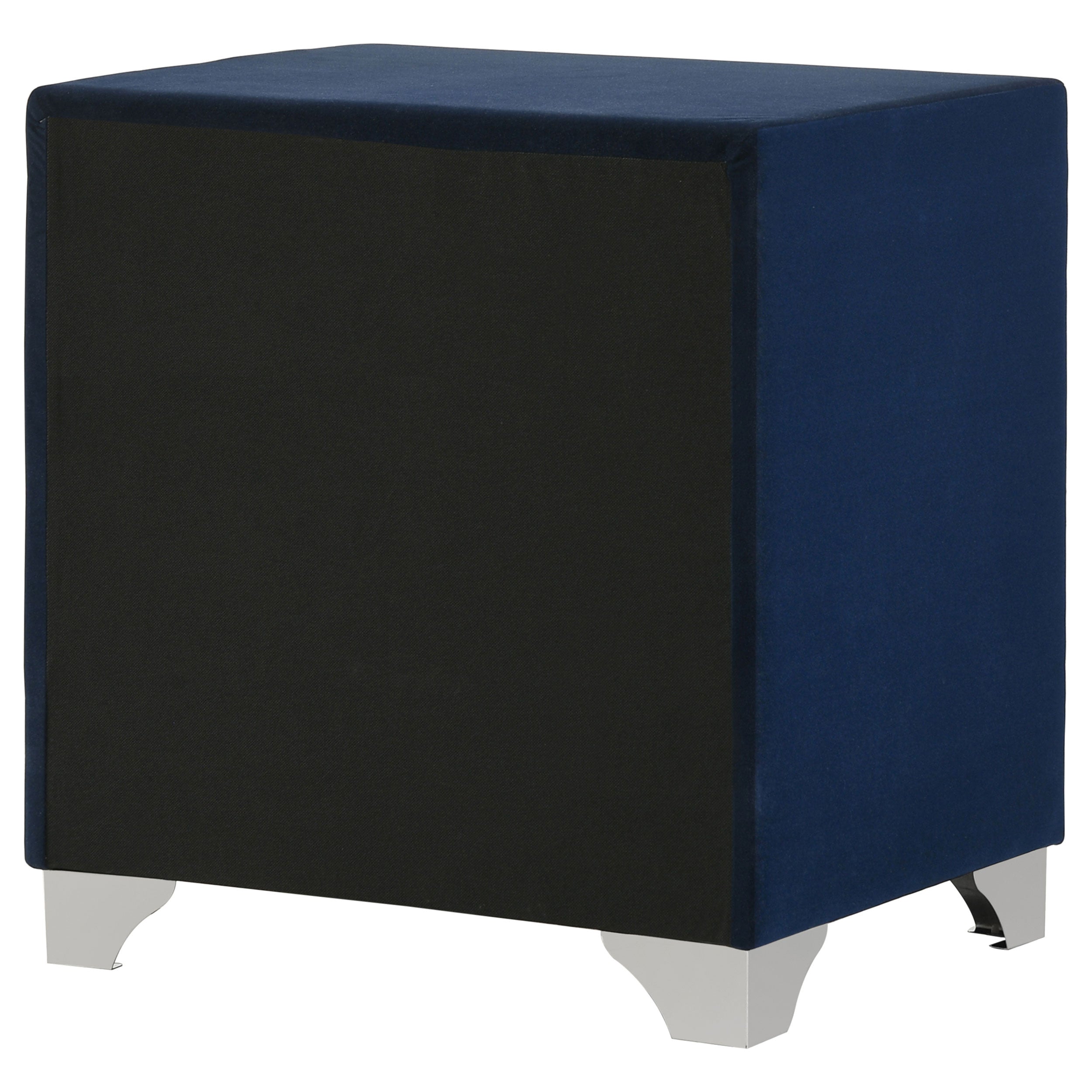 Melody Upholstered 2-drawer Nightstand Pacific Blue