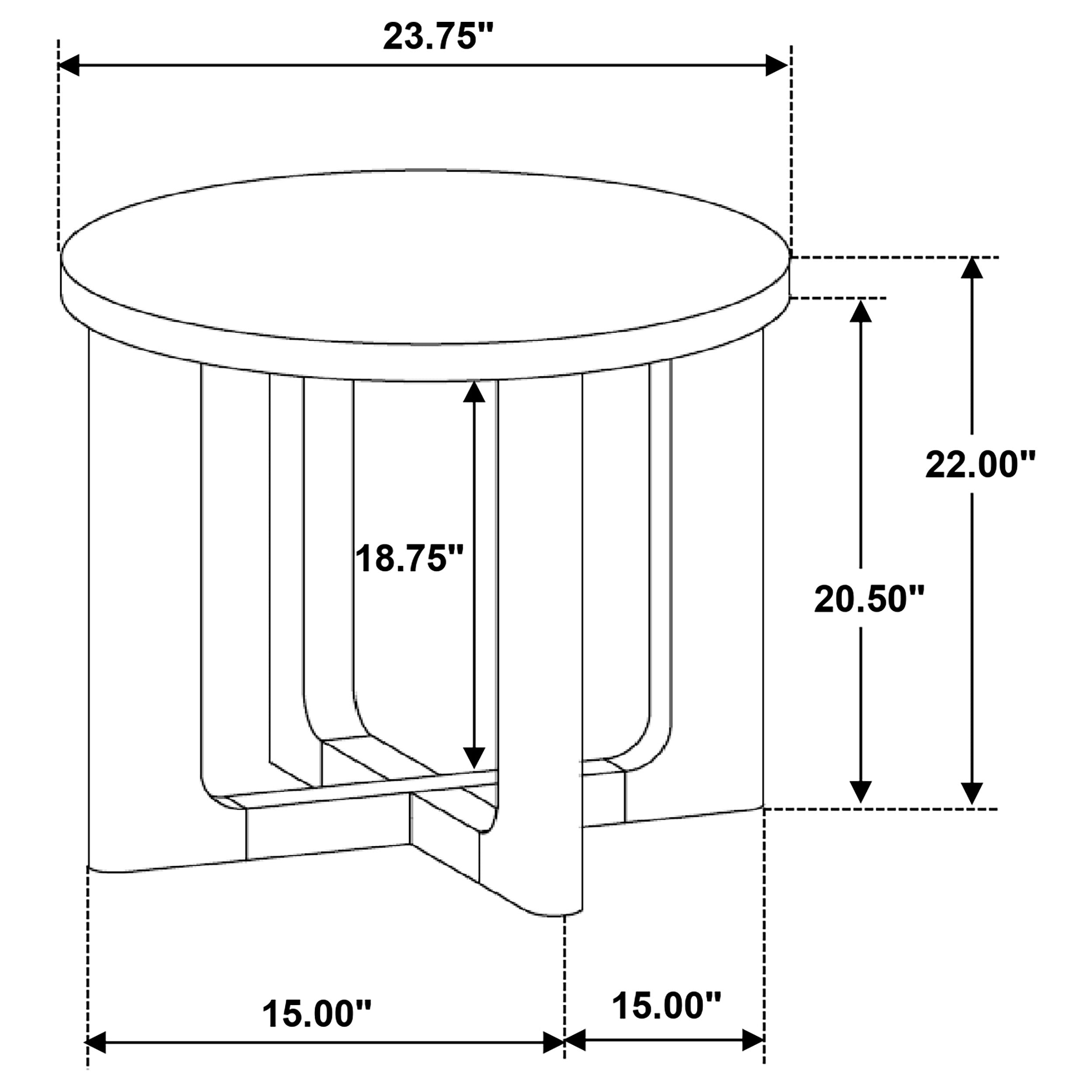 Kessler Round Sculptural Wood End Table Brown
