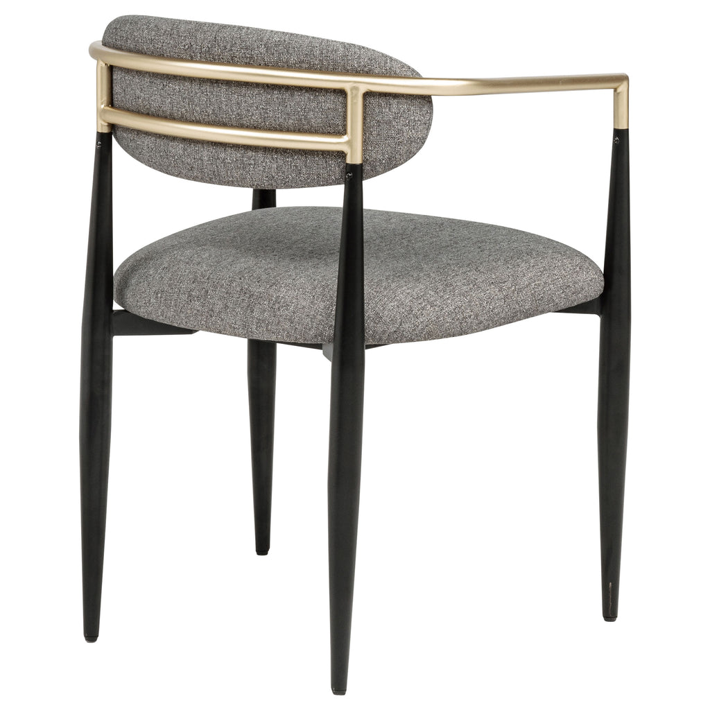 Bradbury Fabric Upholstered Dining Arm Chair Grey (Set of 2)