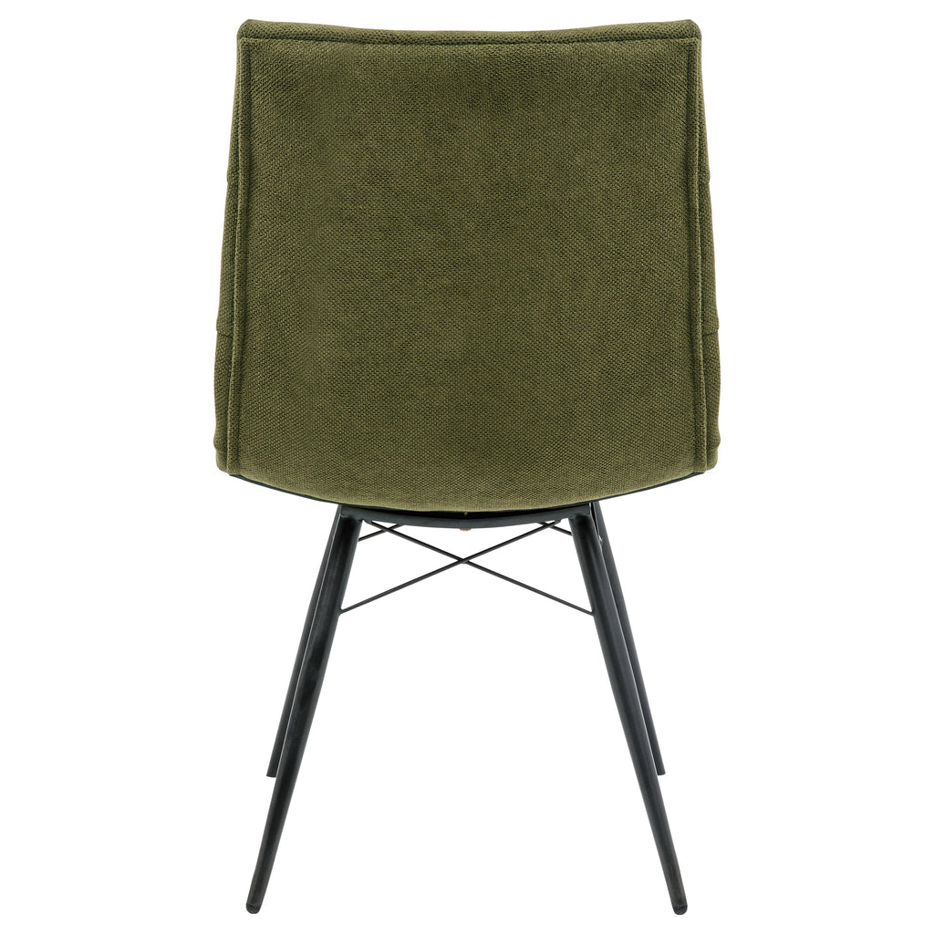 Aiken Fabric Upholstered Dining Side Chair Saddle Forest Green (Set of 4)
