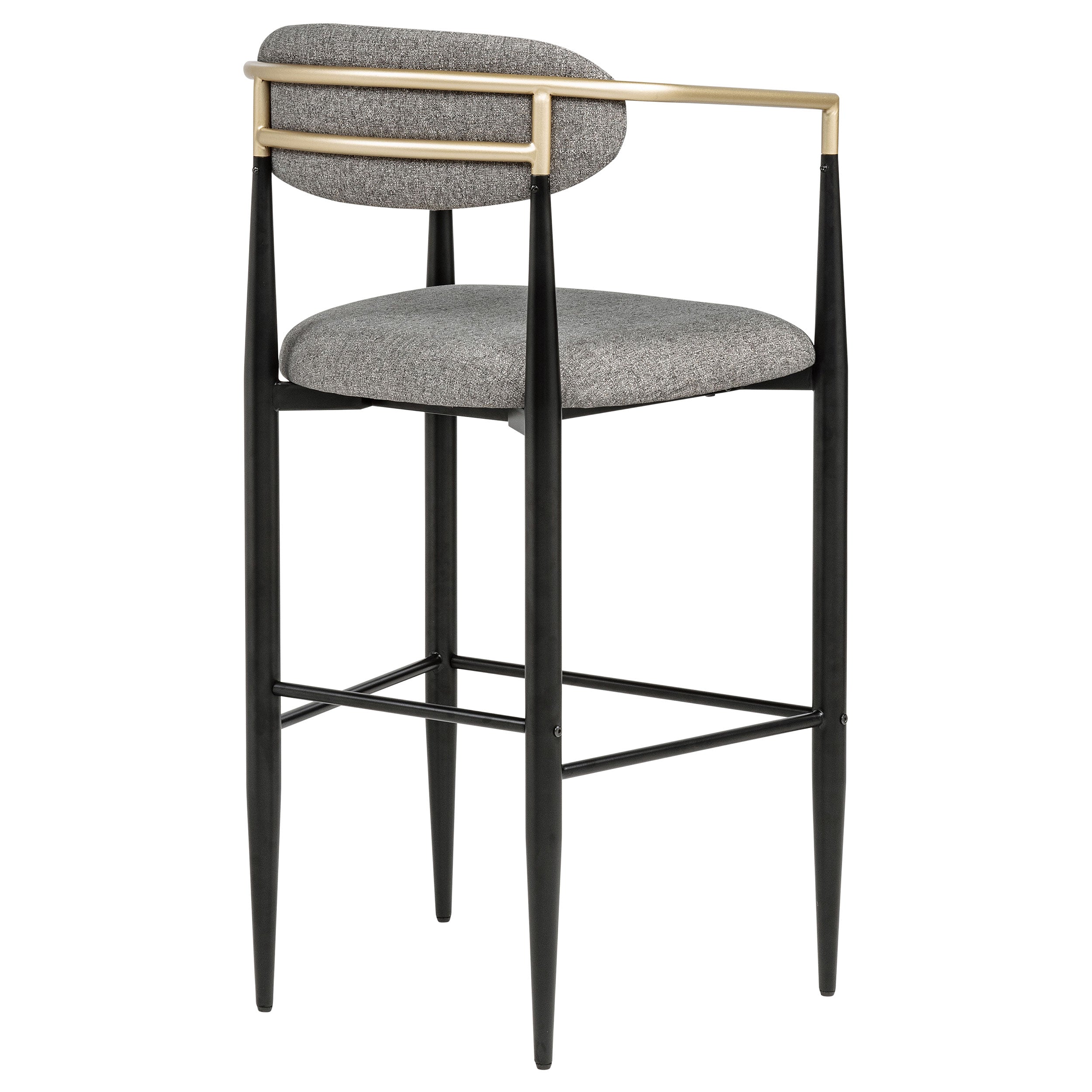 Tina Fabric Upholstered Bar Chair Grey (Set of 2)