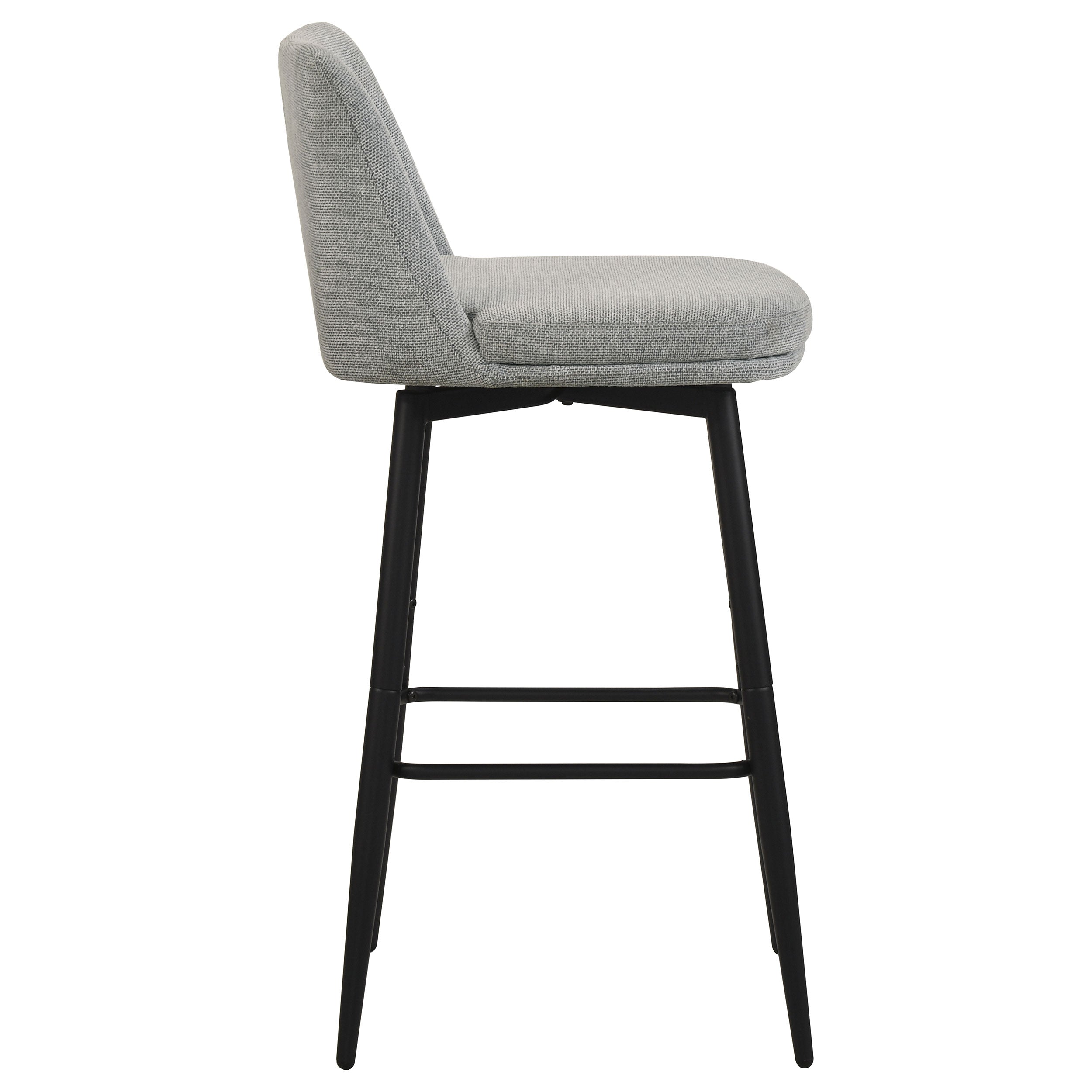 Mellor Fabric Upholstered Swivel Bar Chair Grey (Set of 2)