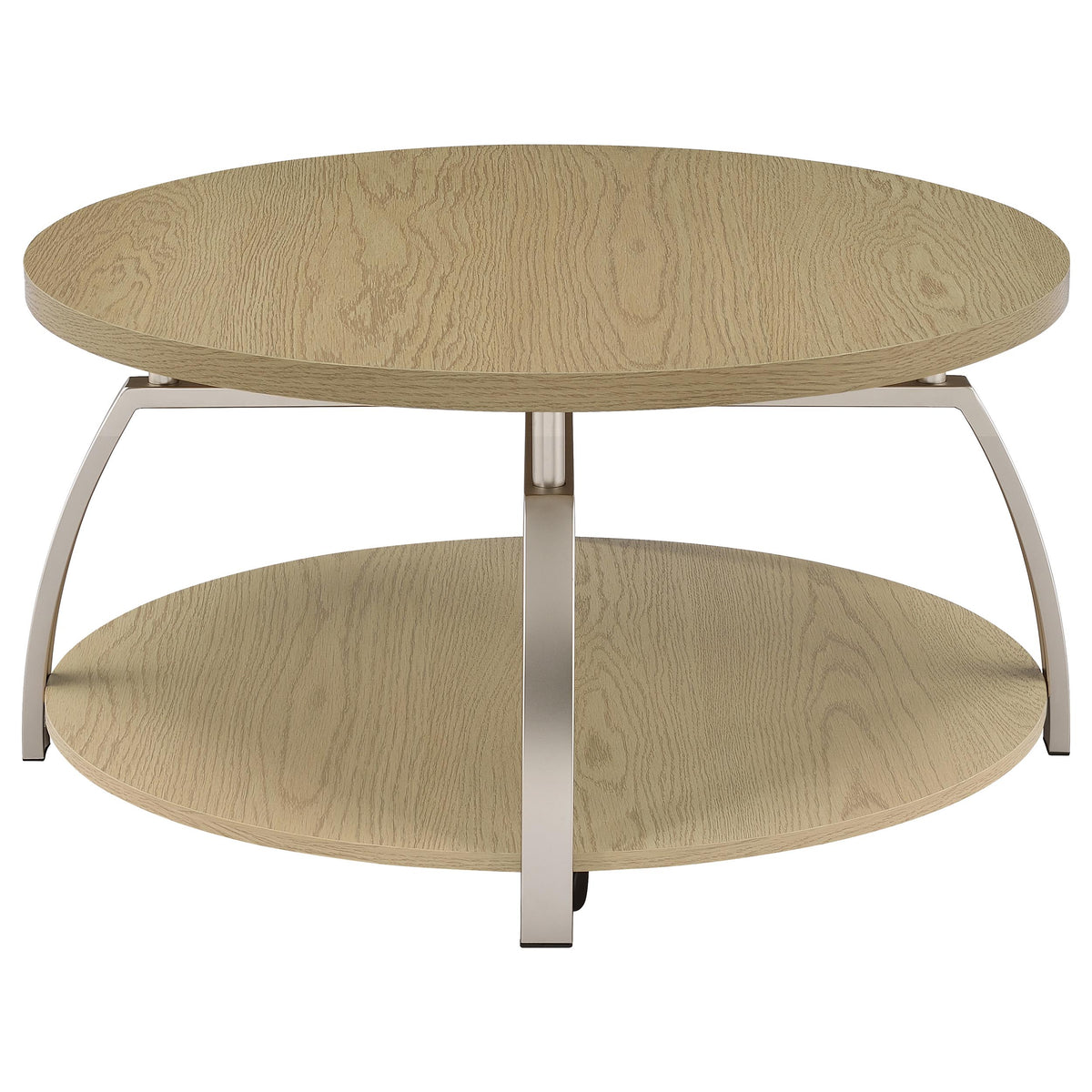 Dacre 2-piece Round Coffee and End Table Set Greige