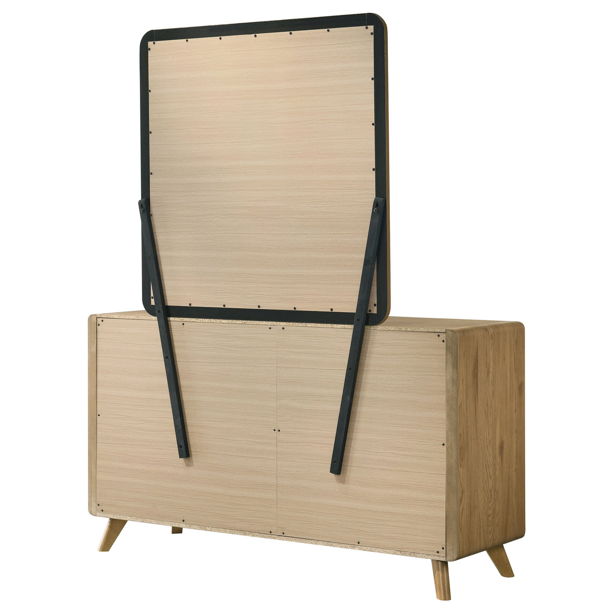 Bennett 6-drawer Bedroom Dresser and Mirror Set Light Oak