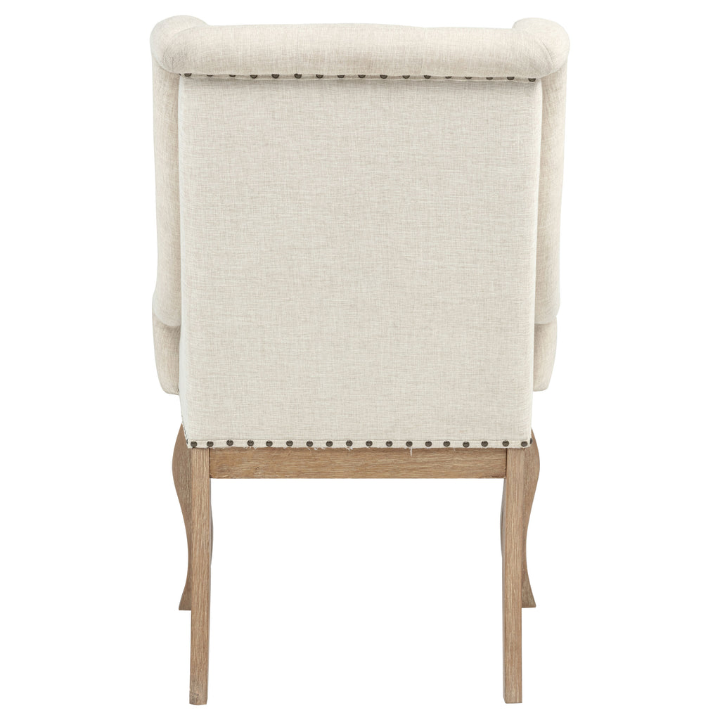 Brockway Upholstered Arm Chair Barley Brown (Set of 2)