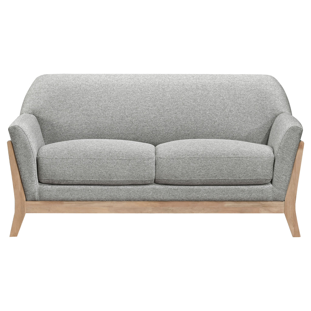 Vaughn 3-piece Fabric Upholstered Flared Arm Sofa Set Grey
