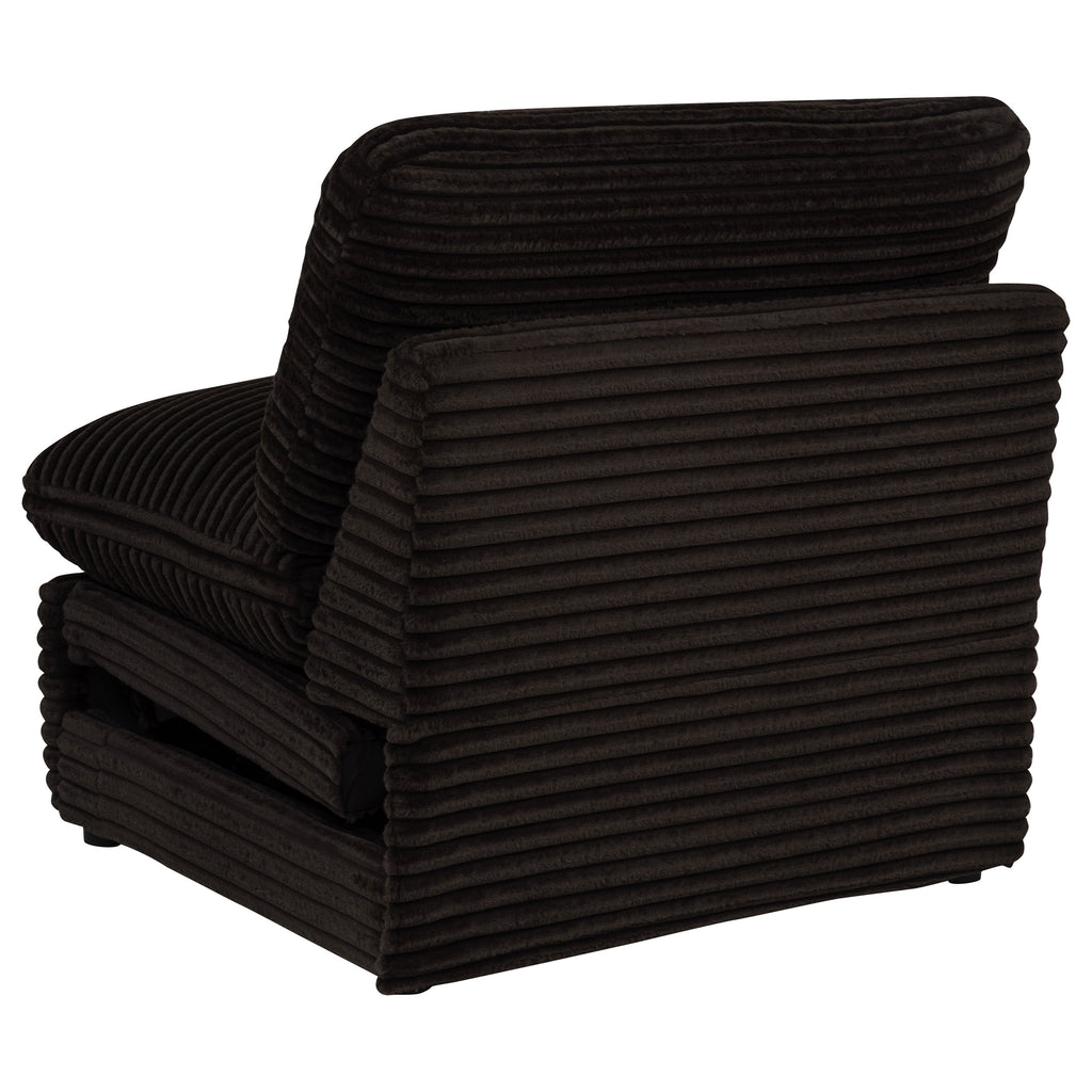 Collins Modular Power Armless Recliner Chocolate Brown