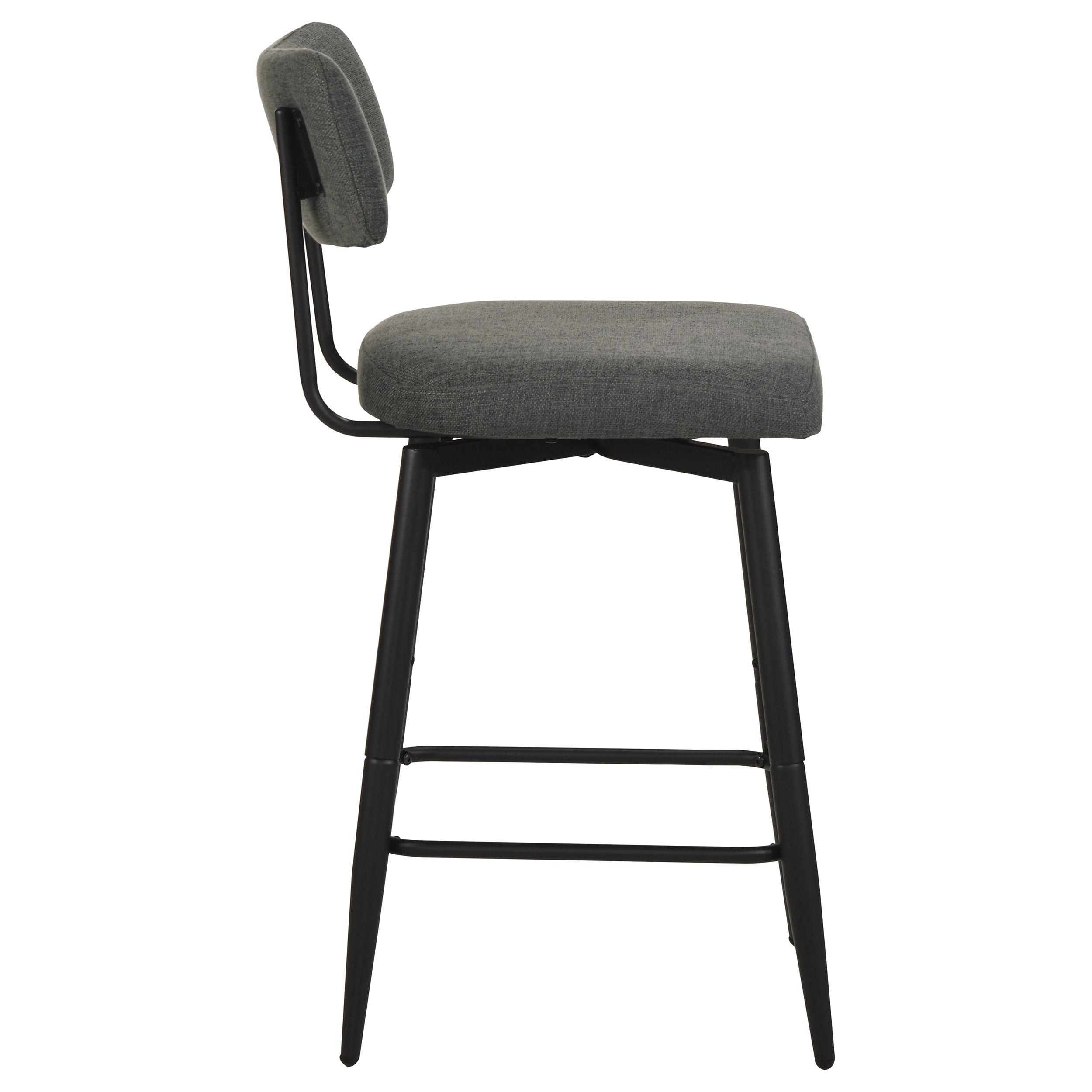 Levine Fabric Upholstered Swivel Counter Chair Grey (Set of 2)