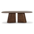 Gladyss 87" Burl Oval Dining Table