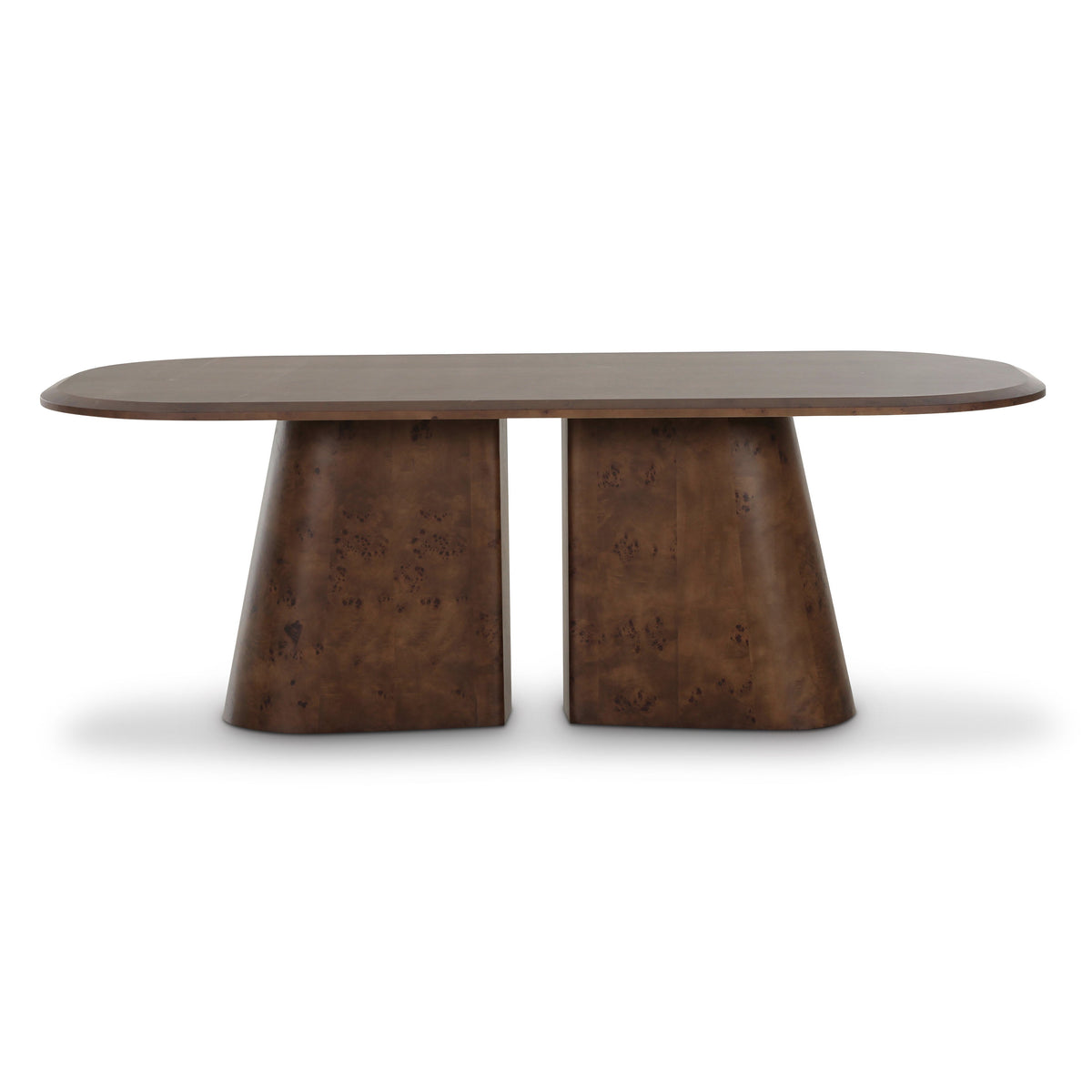 Gladyss 87" Burl Oval Dining Table