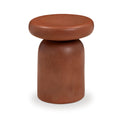 Lydia Concrete Indoor/Outdoor Side Table — Red null