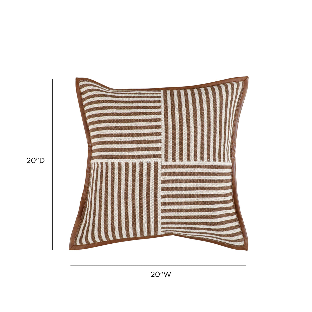 Kora 20" Cotton Jute Contract-Grade Throw Pillow