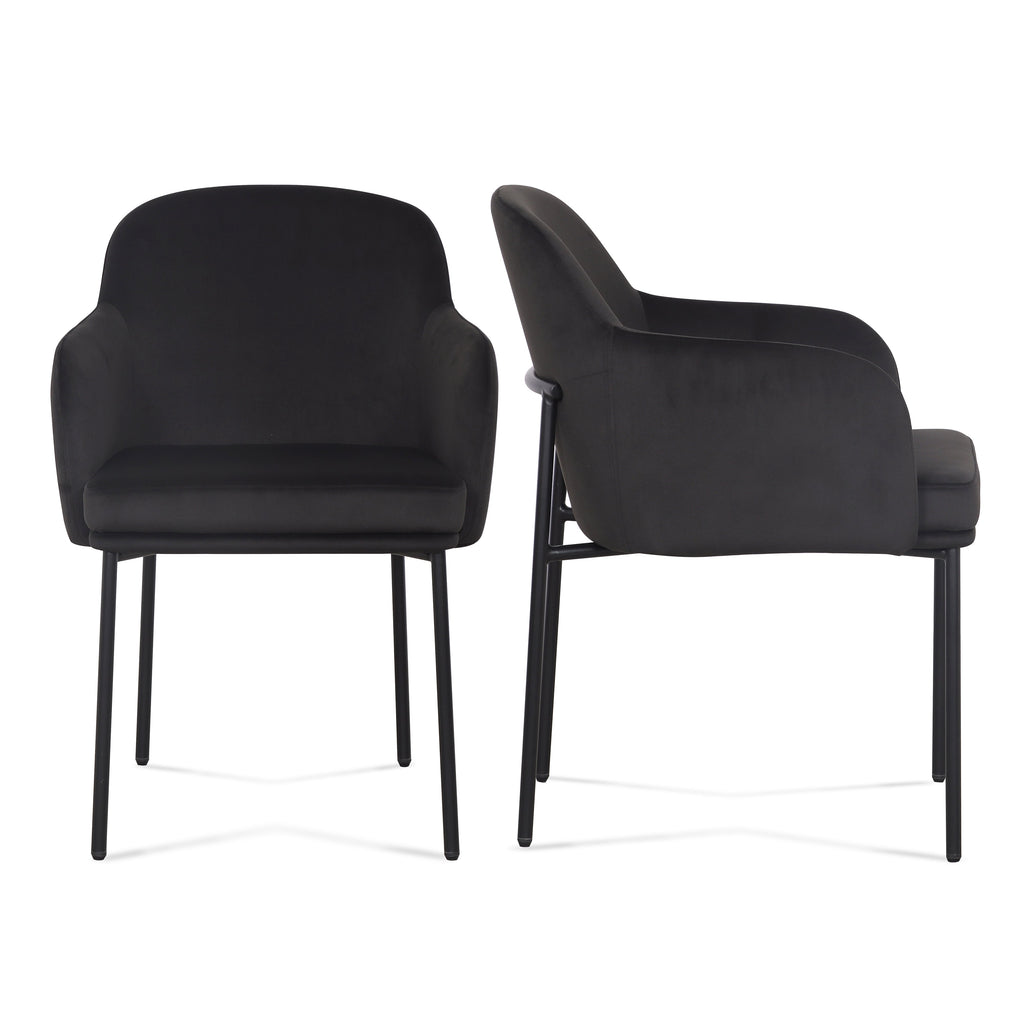 Sydney Performance Velvet Armchair - Set of 2