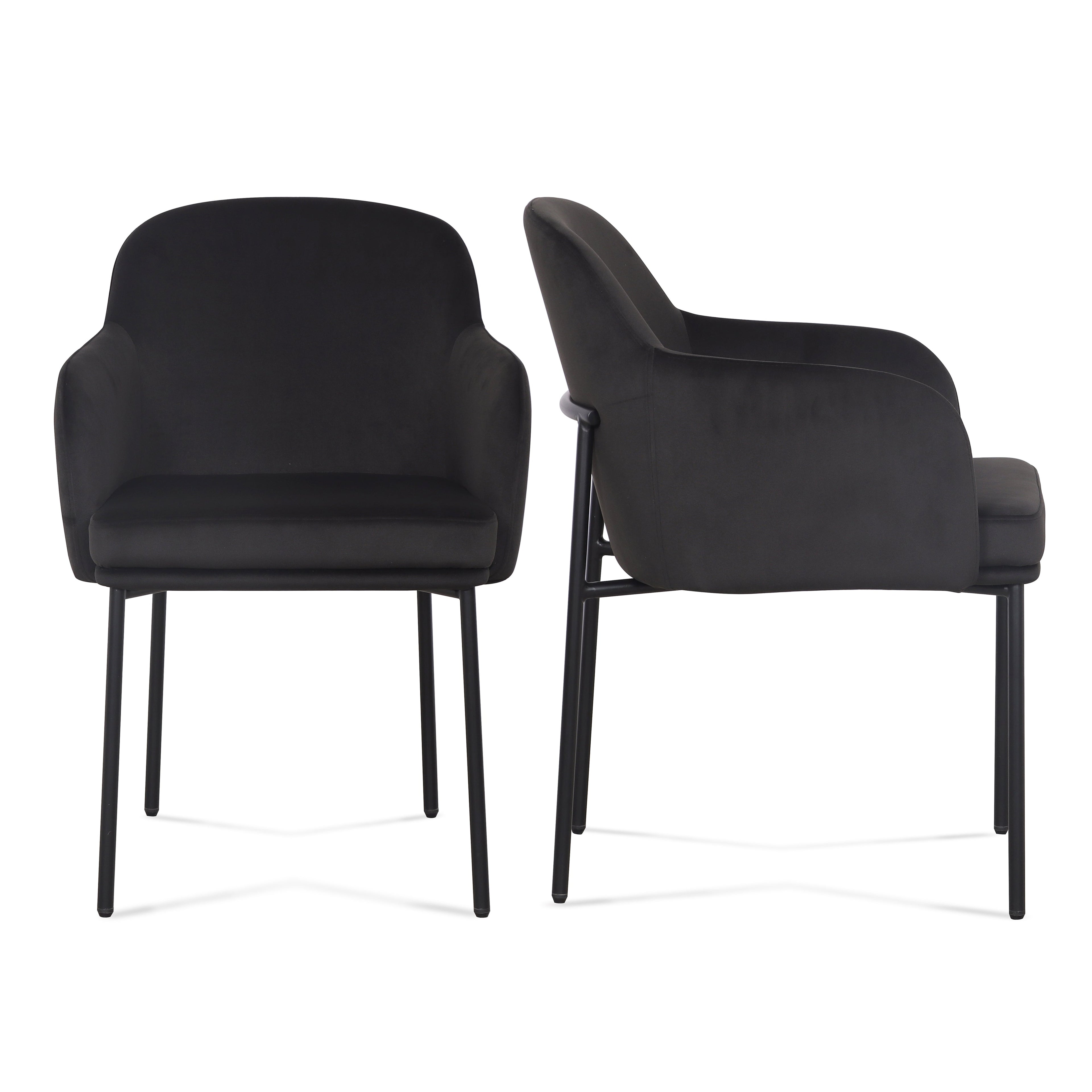 Sydney Performance Velvet Armchair - Set of 2