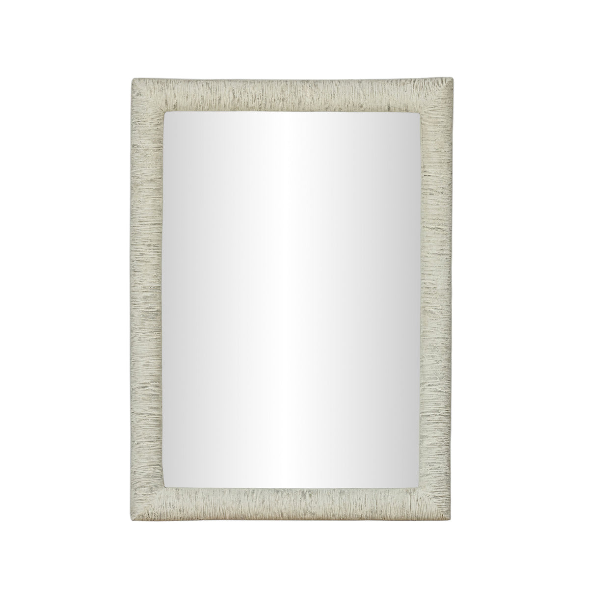 Orpheus 34"X47" Ribbed Faux Stone Rectangular Wall Mirror