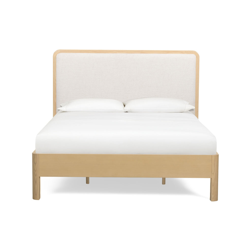 Rafaelle Natural Solid Ash Bed — Cream,Natural Queen