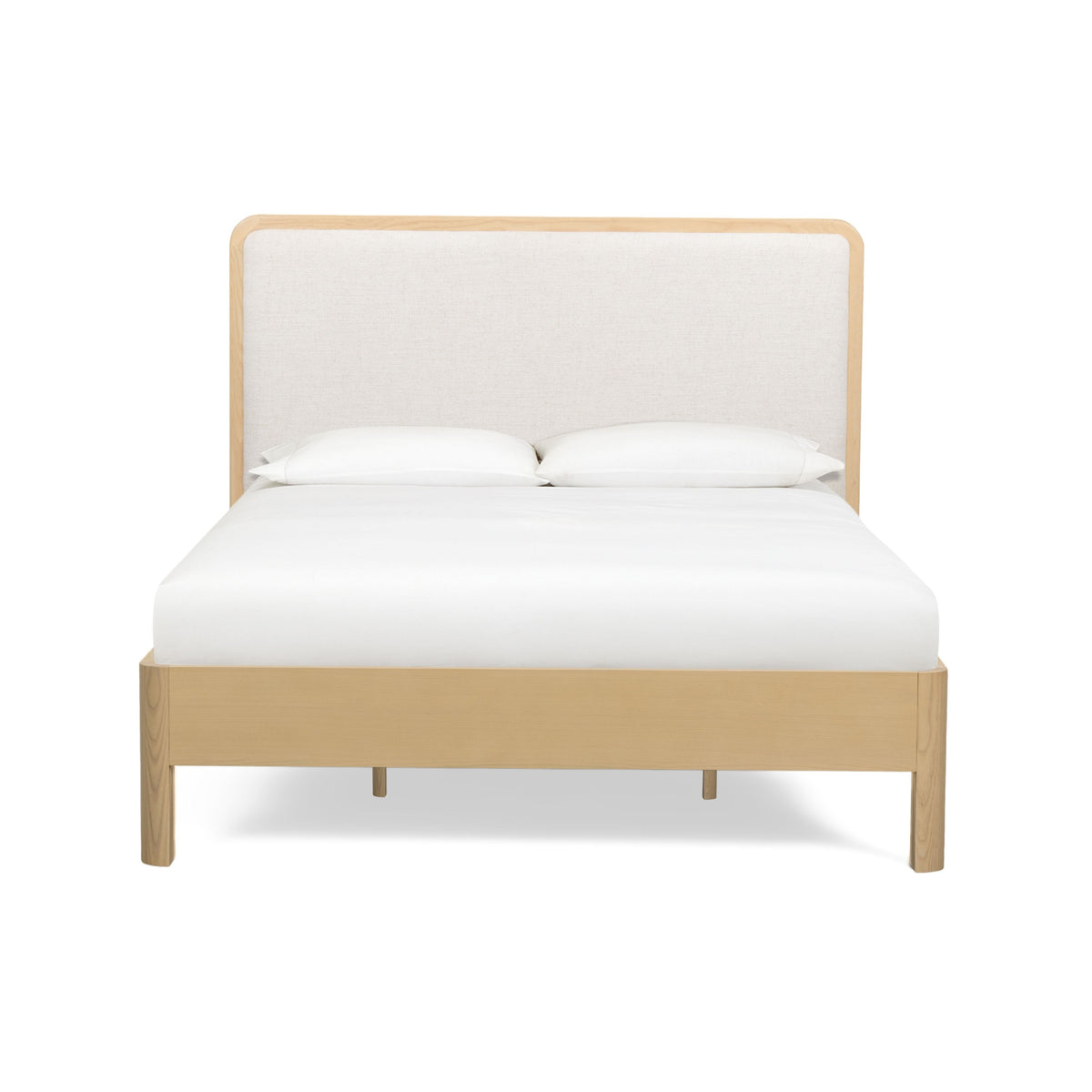 Rafaelle Natural Solid Ash Bed — Cream,Natural Queen