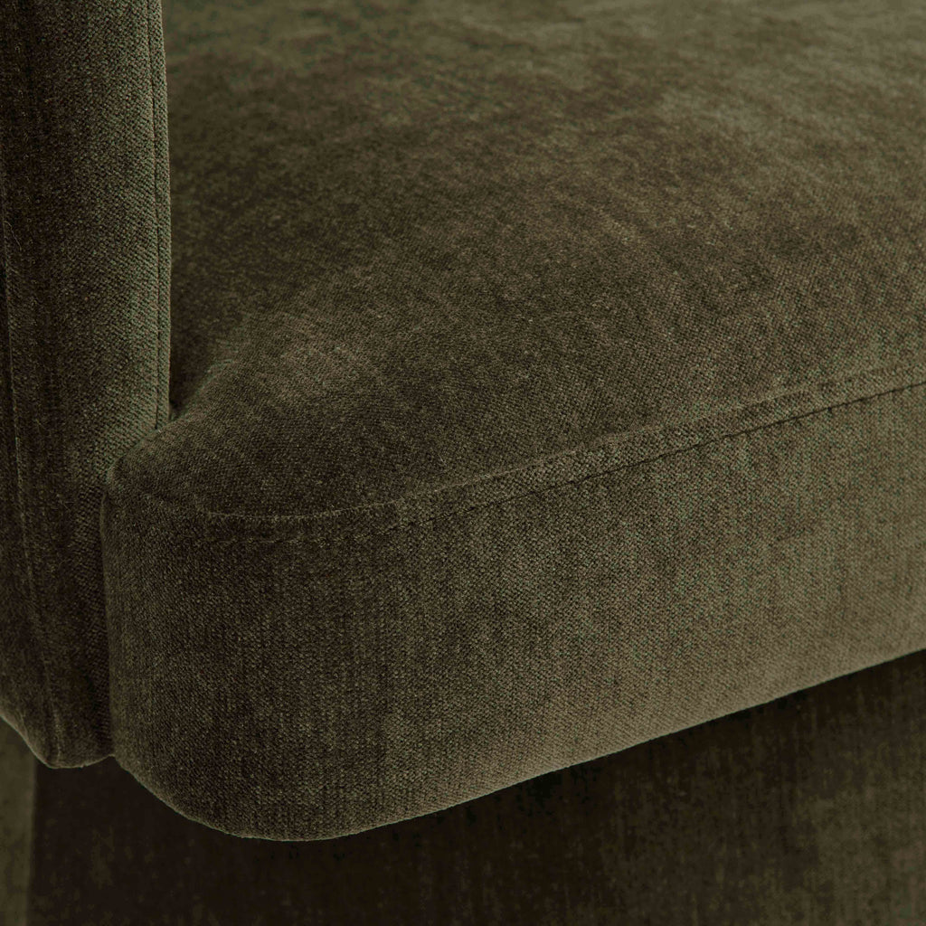 Kristen Upcycled Contract-Grade Chenille Rolling Desk Chair