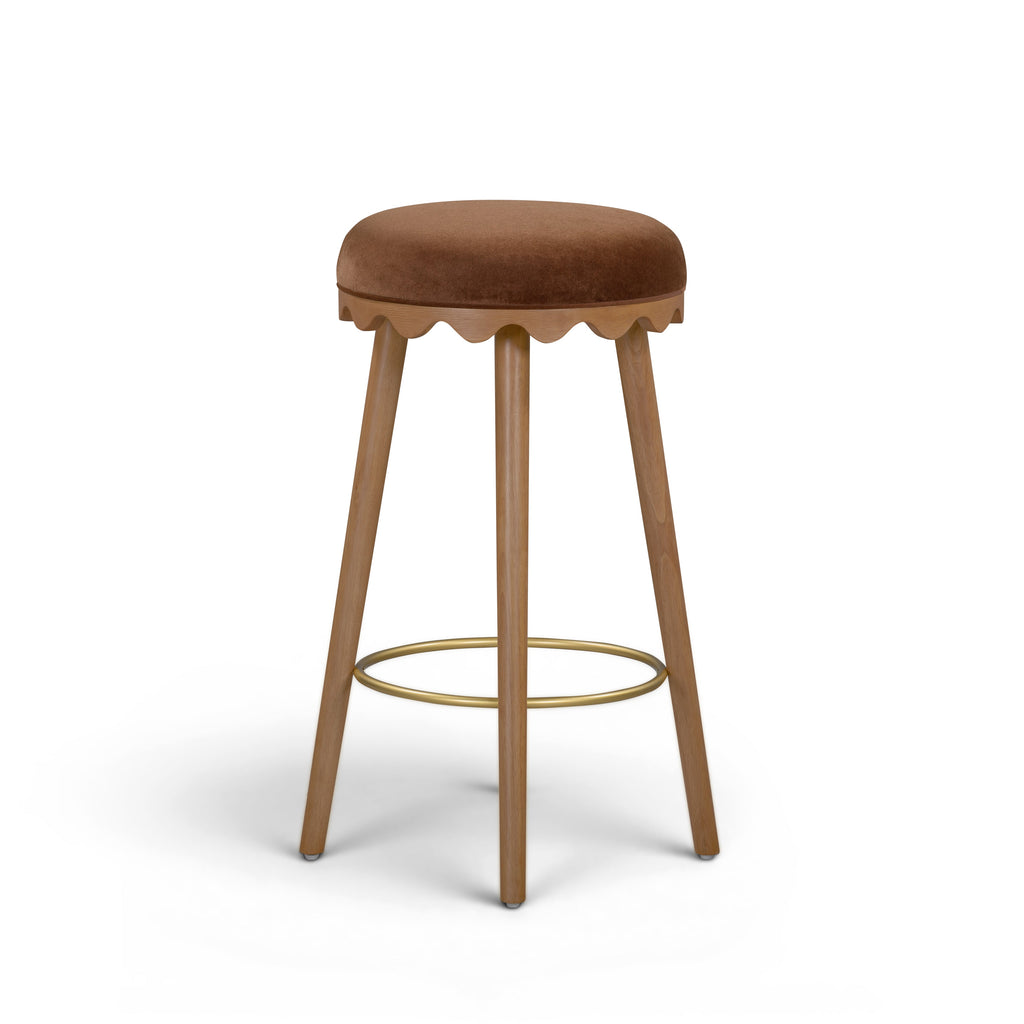 Oodle Performance Vegan Mohair Stool