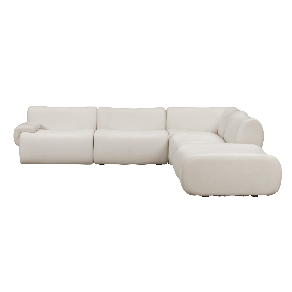 Zenith 5-Piece Contract-Grade Upcycled Fabric Modular Sectional