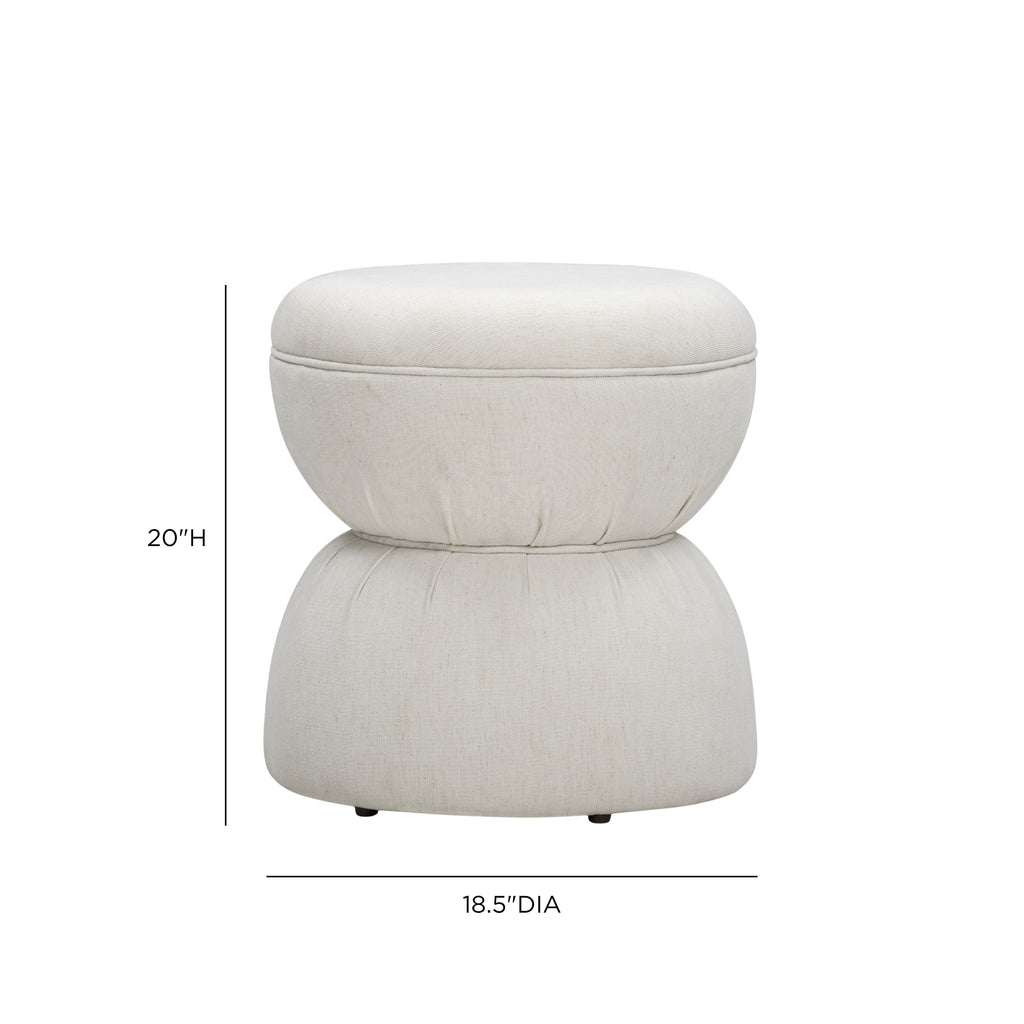 Tomlin Ruched Performance Fabric Game Ottoman
