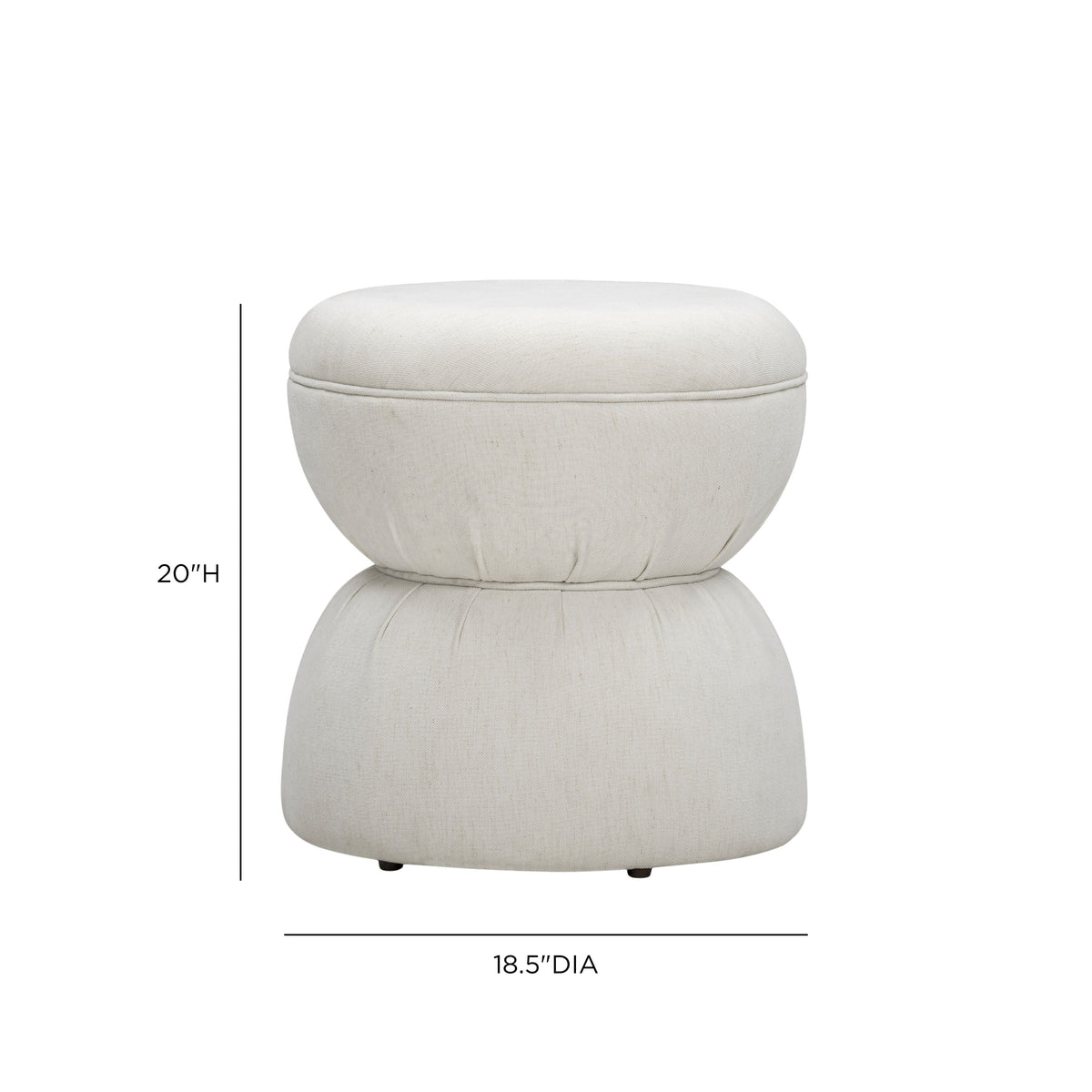 Tomlin Ruched Performance Fabric Game Ottoman