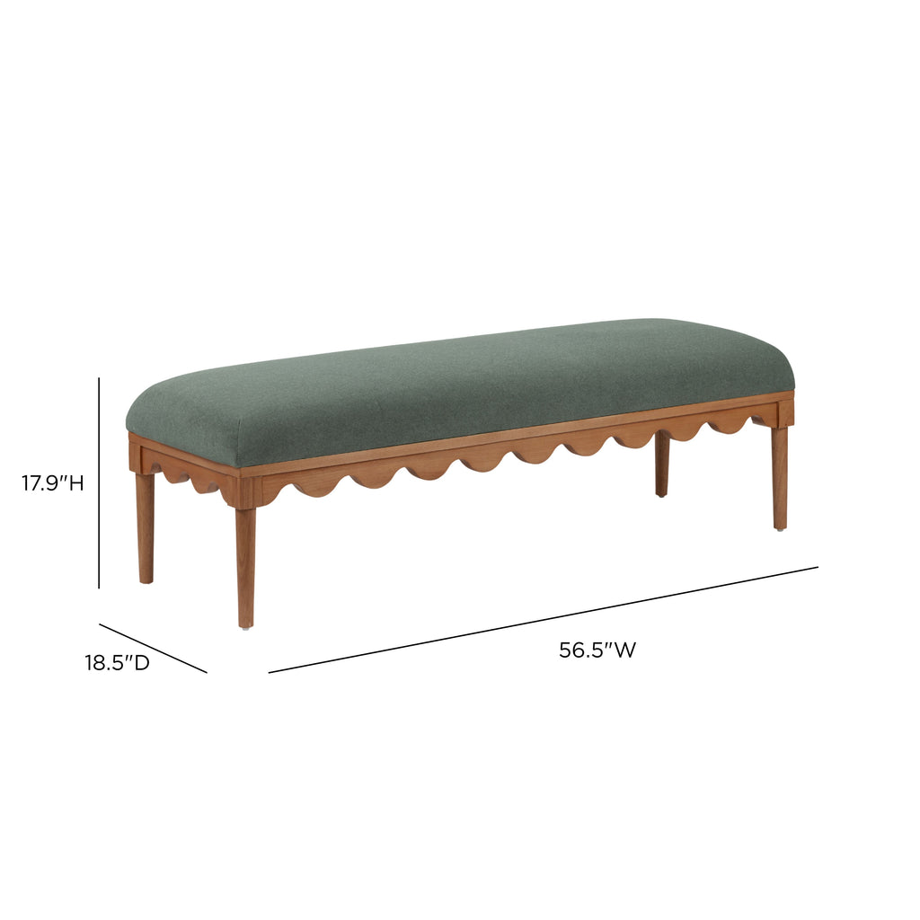Oodle 56.5" Performance Vegan Mohair Bench