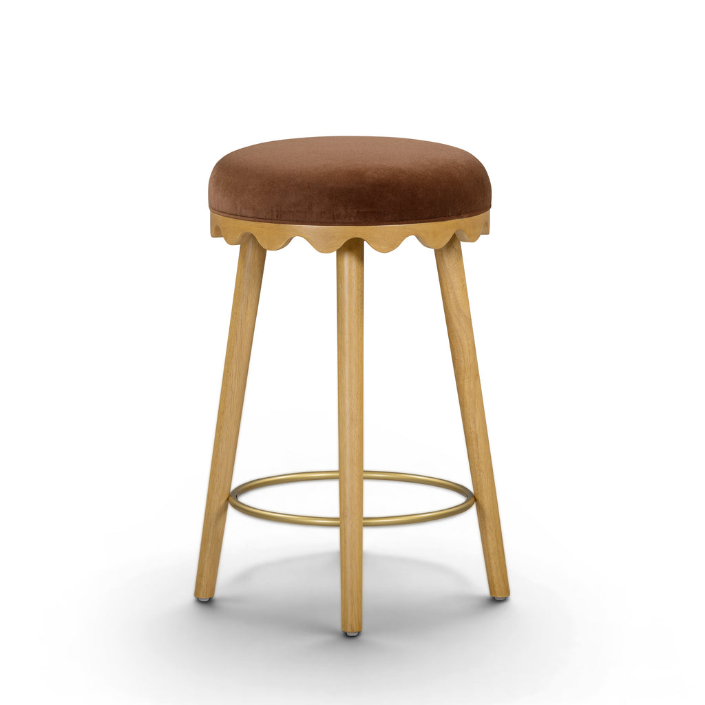 Oodle Performance Vegan Mohair Stool
