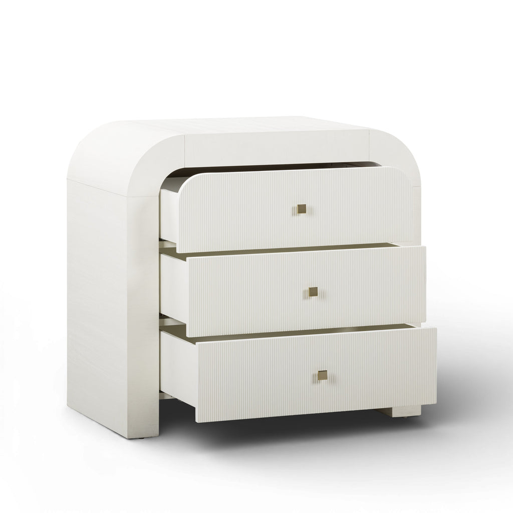 Hump 38" Arched 3-Drawer Bedside Chest