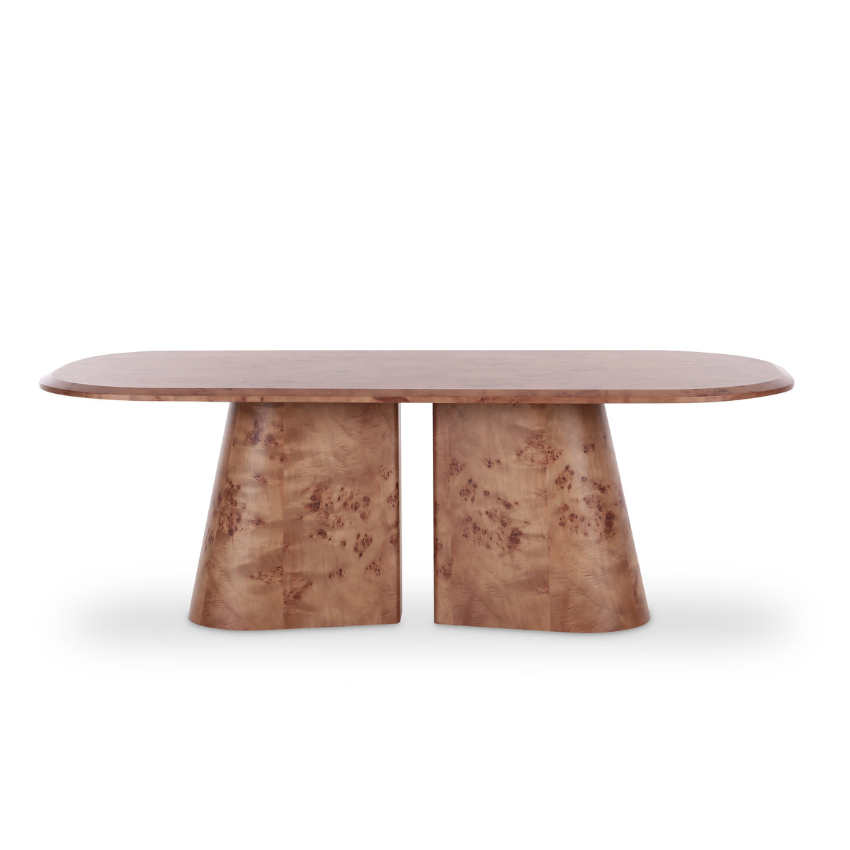 Gladyss 87" Burl Oval Dining Table — Honey null