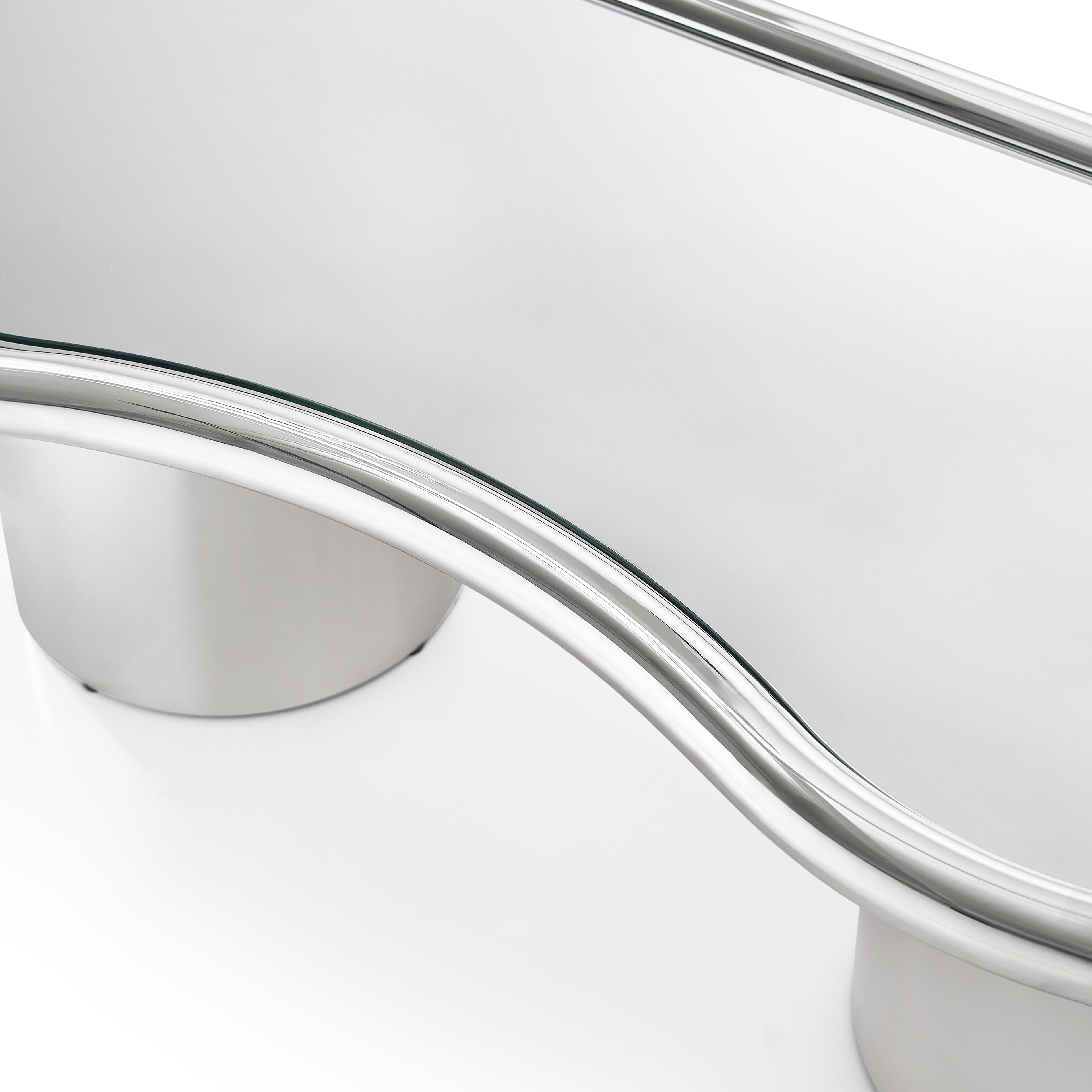 Sorya 51" Chrome Coffee Table