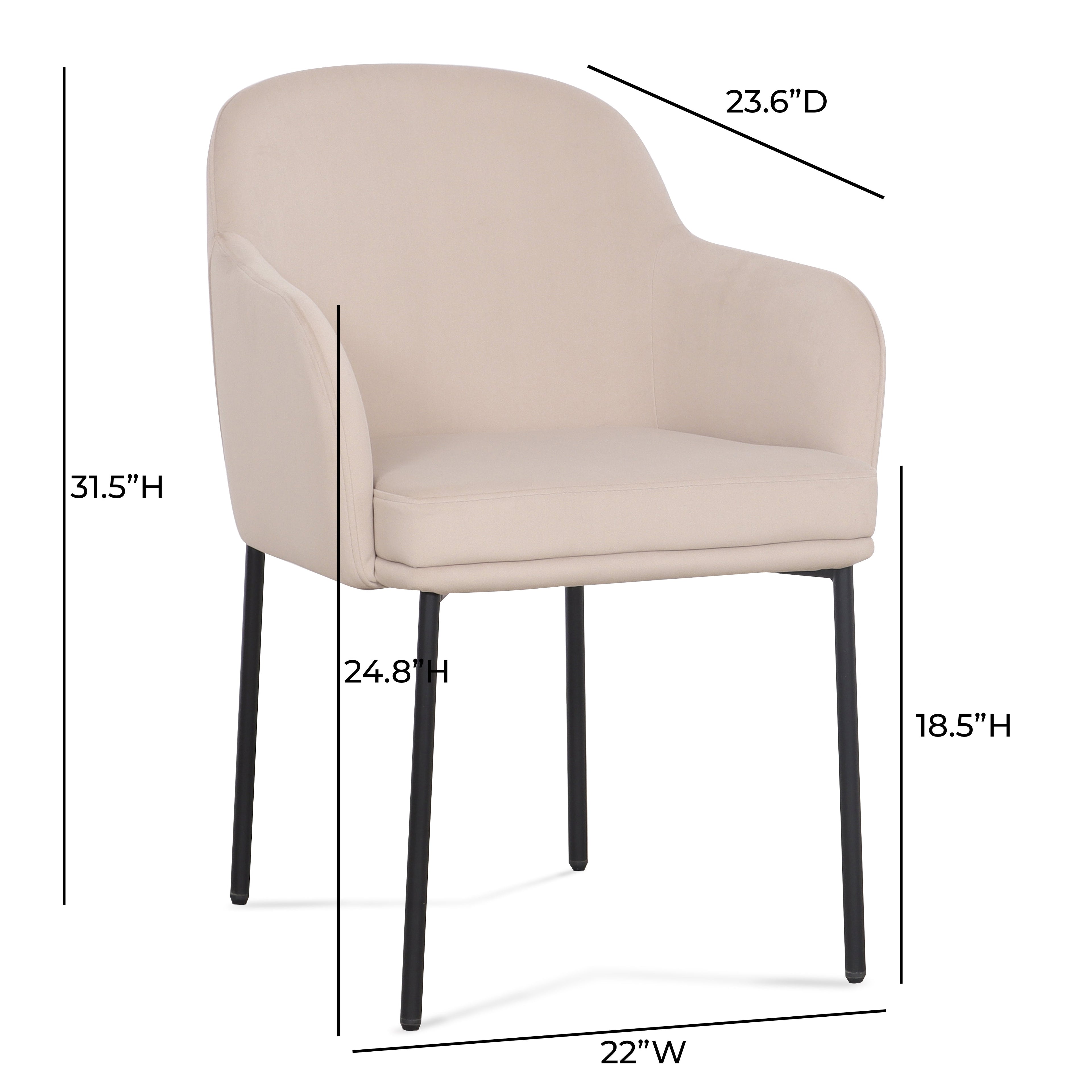 Sydney Performance Velvet Armchair - Set of 2