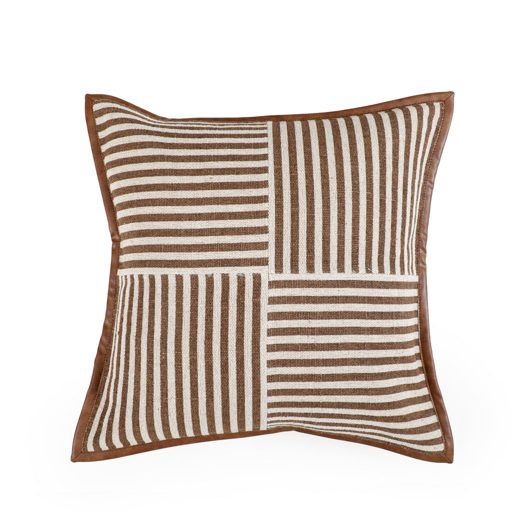 Kora 20" Cotton Jute Contract-Grade Throw Pillow