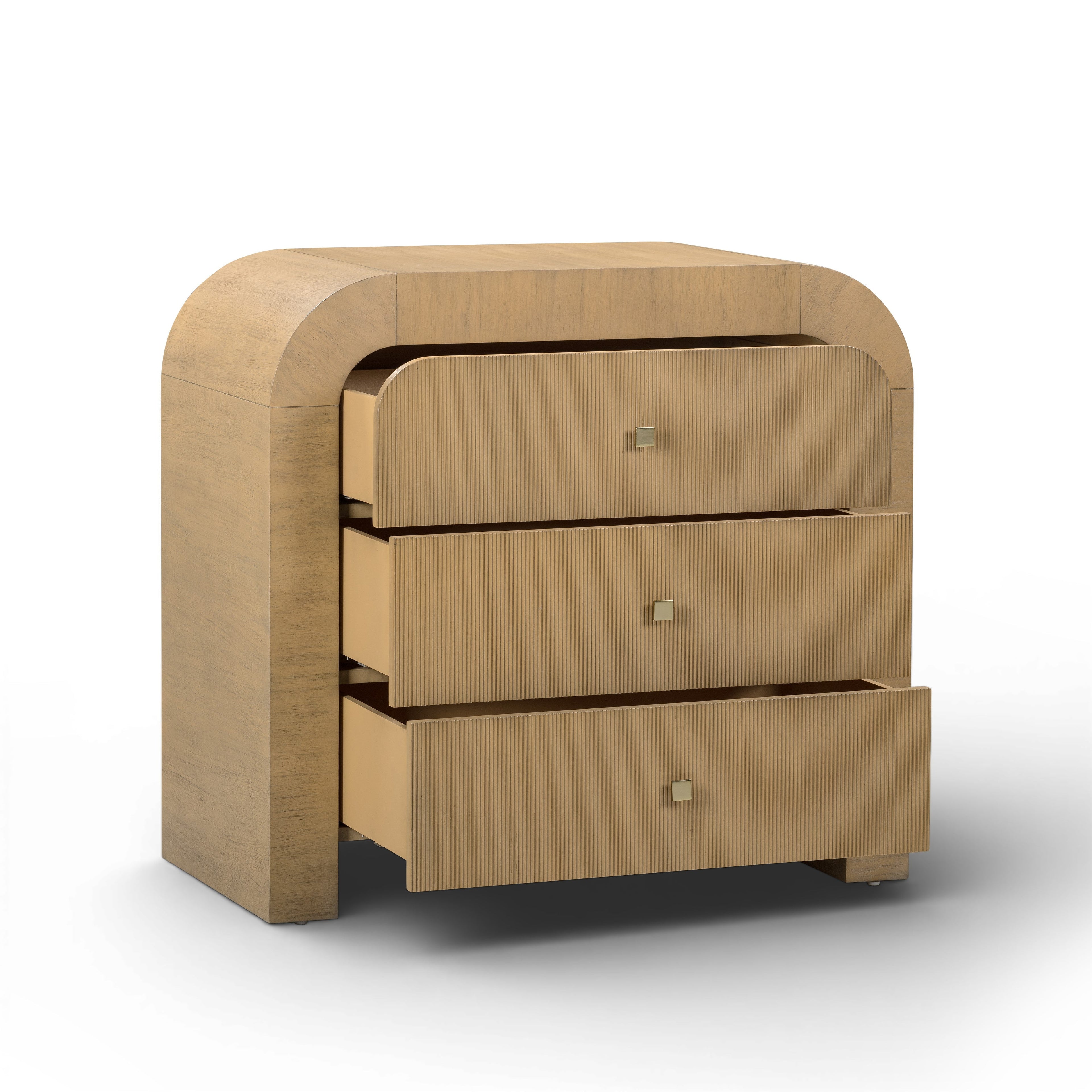 Hump 38" Arched 3-Drawer Bedside Chest