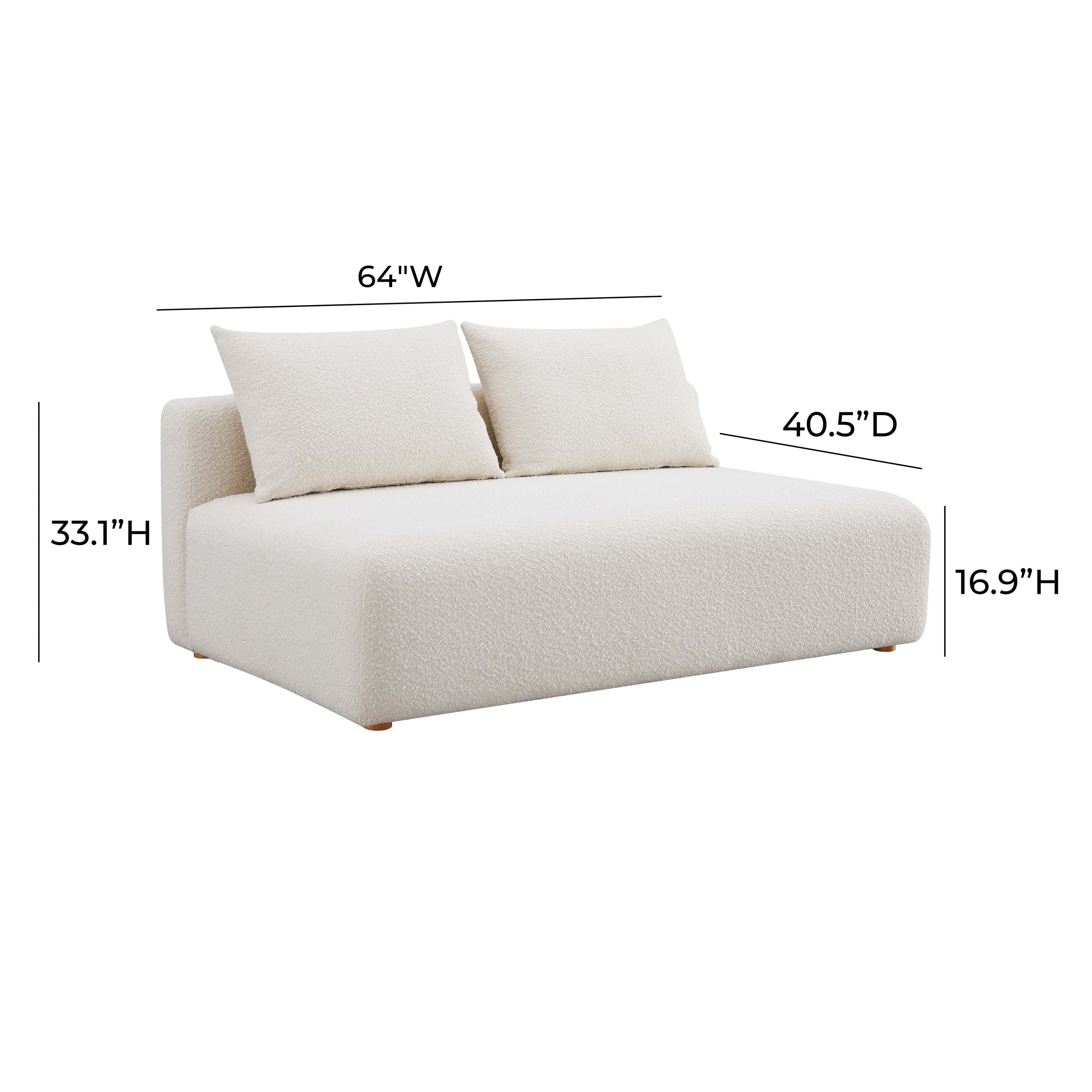 Hangover 64" Armless Loveseat