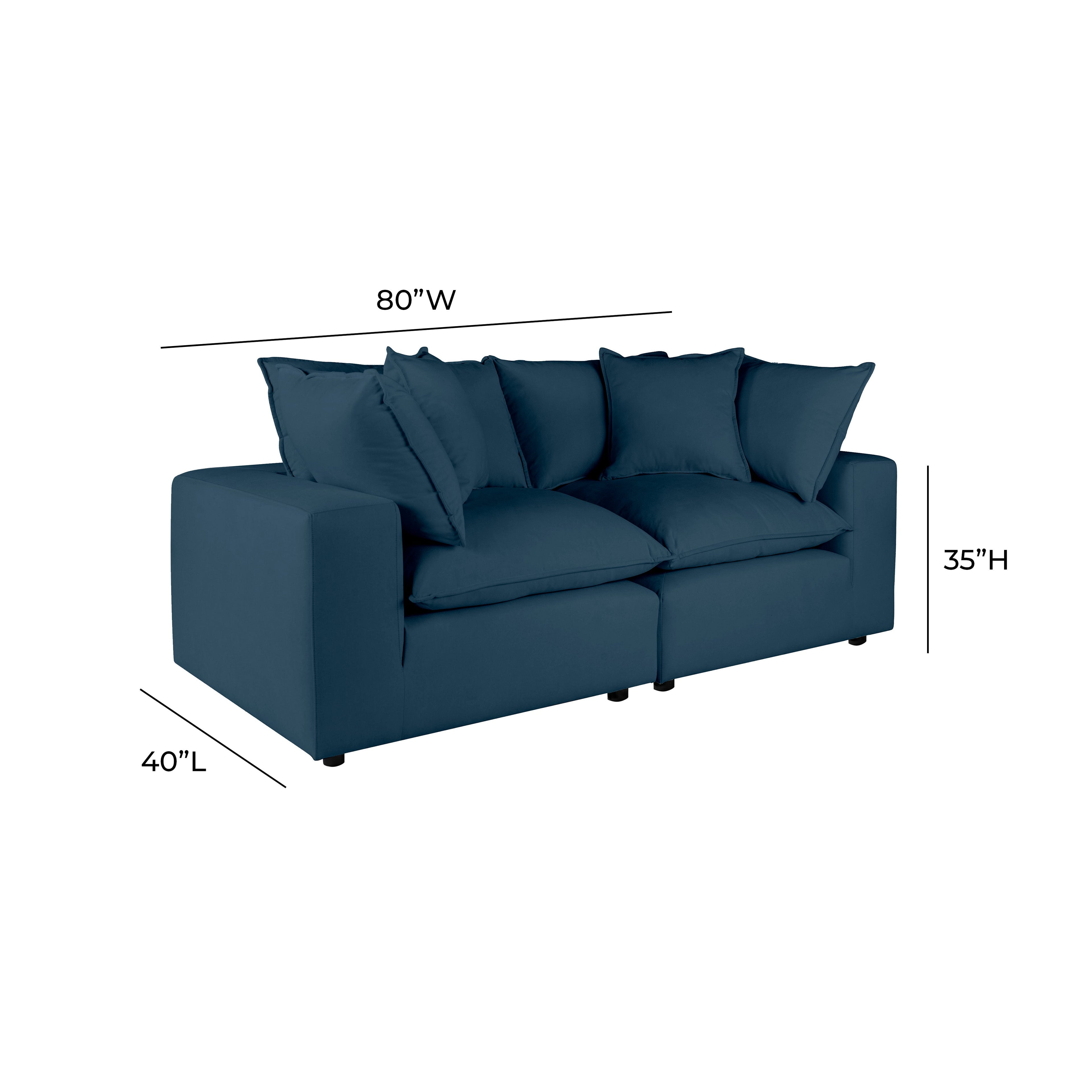 Cali 80" Modular Loveseat