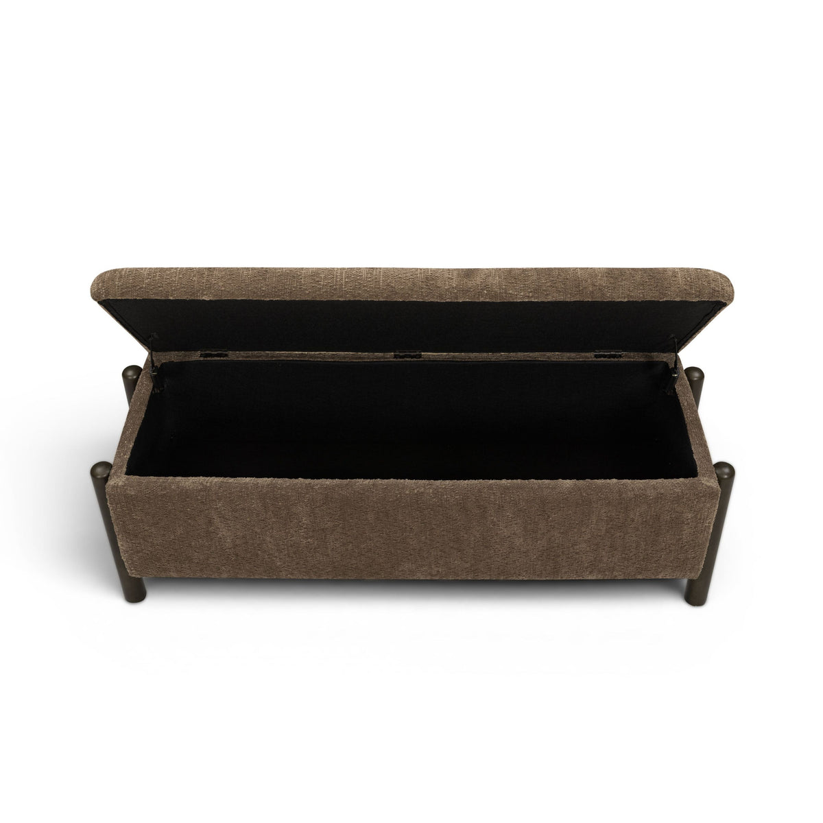 Abby 52" Nubby Fabric Storage Bench