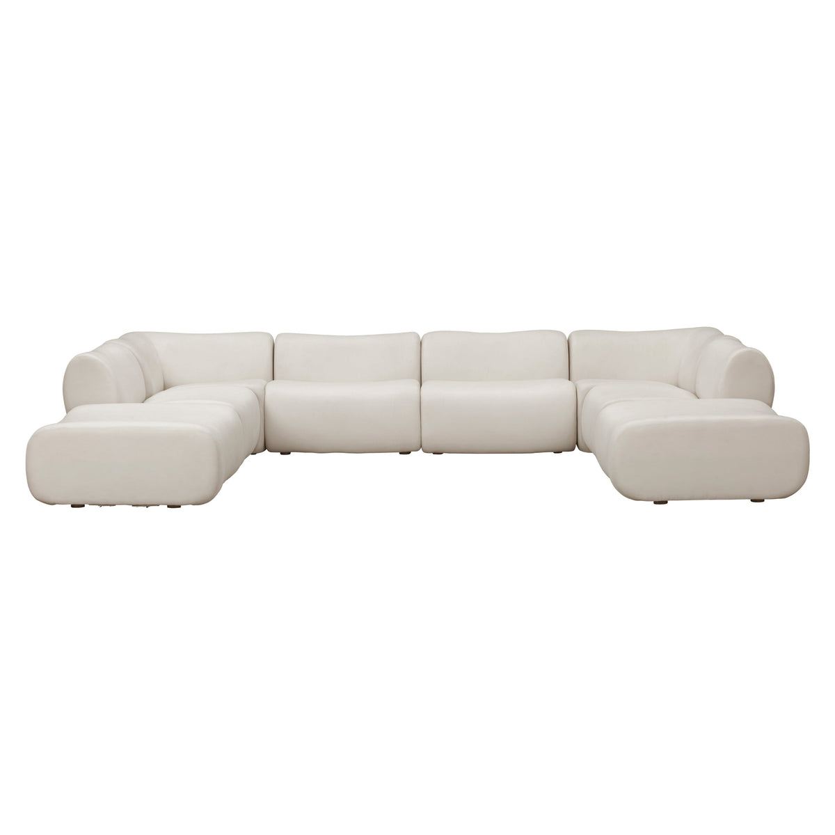 Zenith 8-Piece Contract-Grade Upcycled Fabric Modular U-Sectional