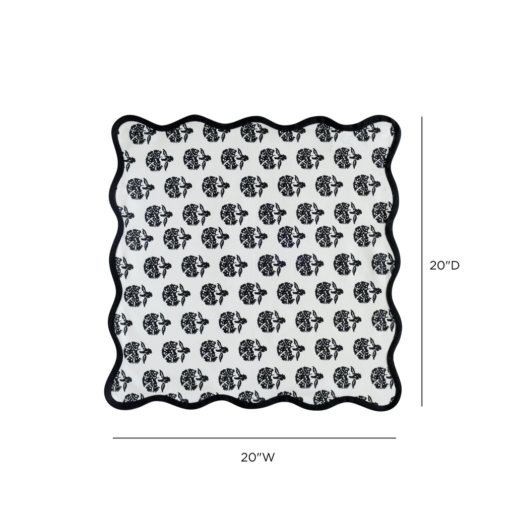 Crissy Cotton Canvas Printed Napkins - Set of 4